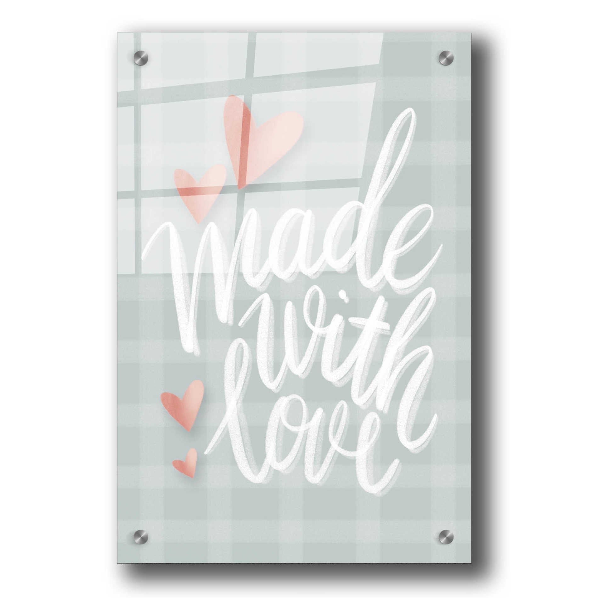Epic Art 'Made with Love' by House Fenway, Acrylic Glass Wall Art,24x36