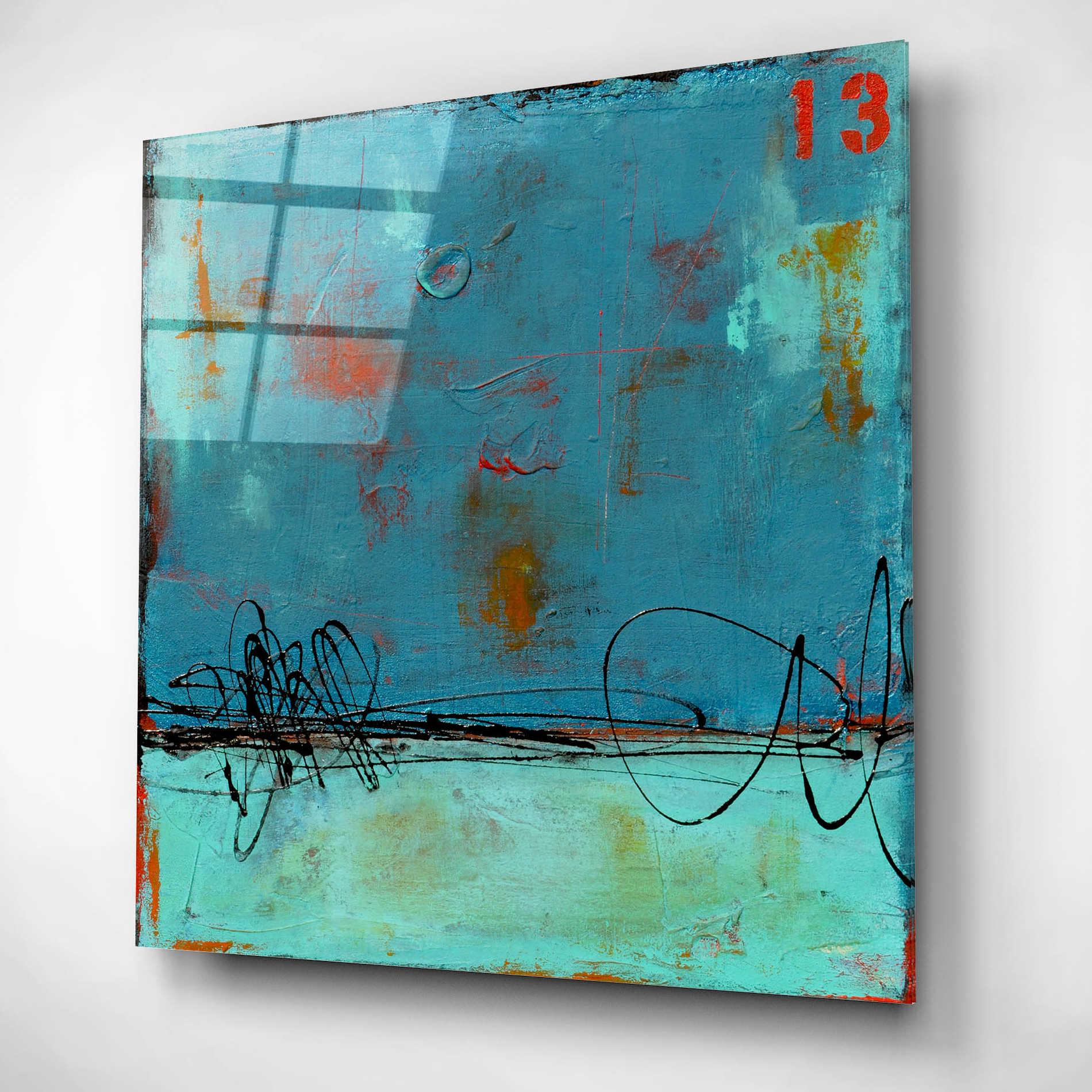 Epic Art 'Blue Bay Marina I' by Erin Ashley, Acrylic Glass Wall Art,12x12