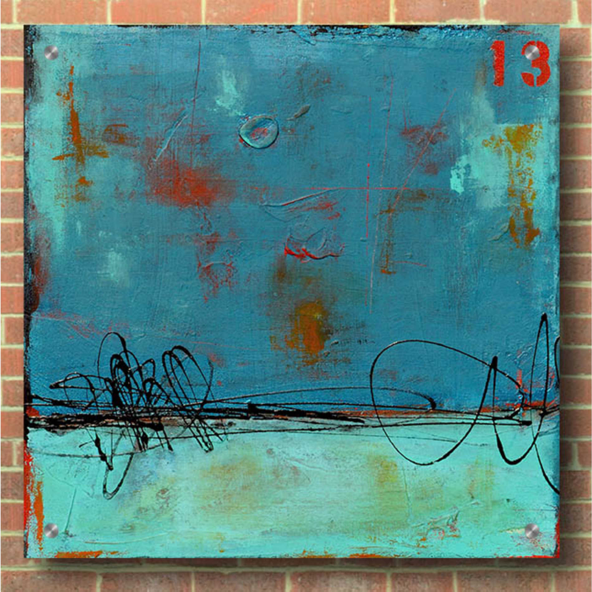 Epic Art 'Blue Bay Marina I' by Erin Ashley, Acrylic Glass Wall Art,36x36