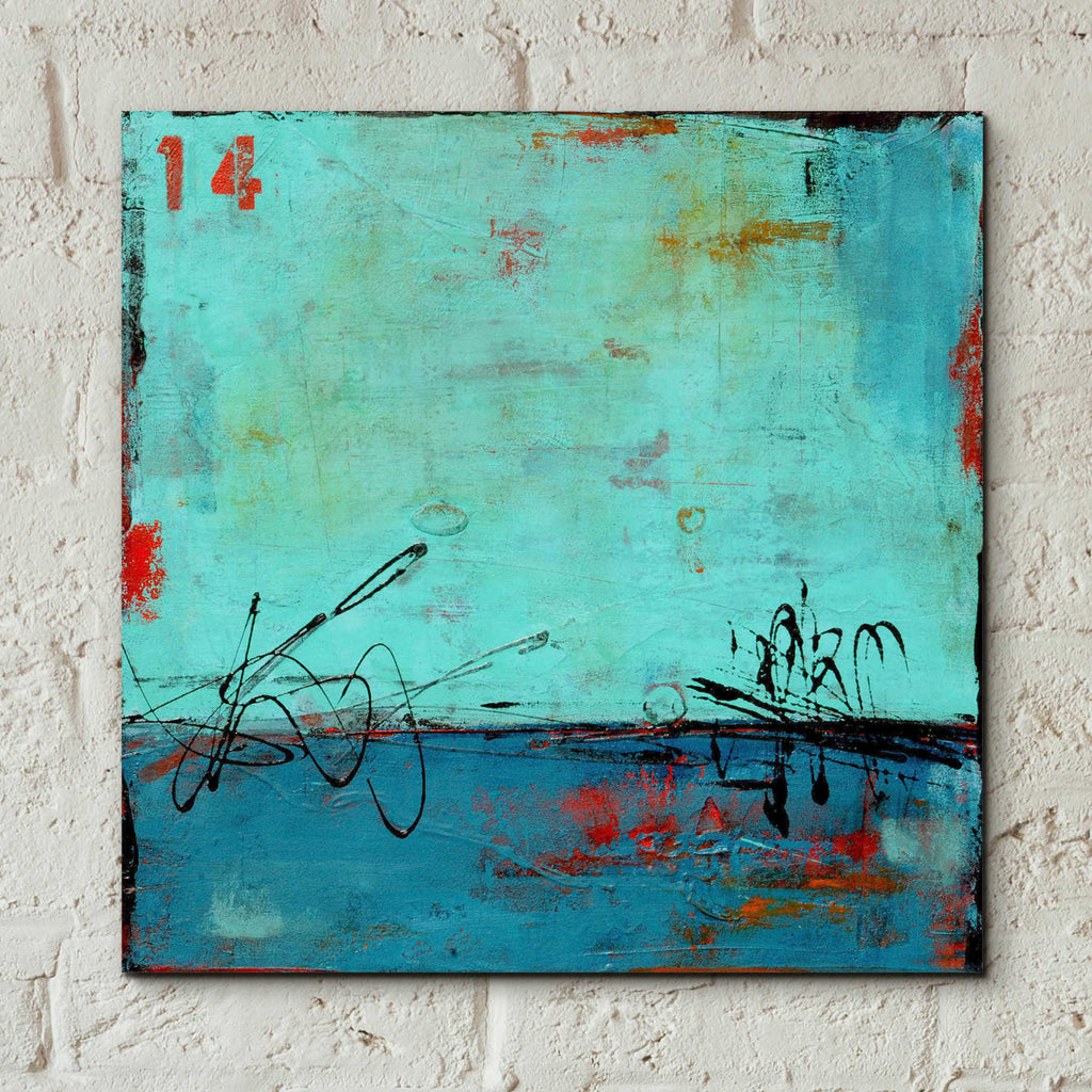 Epic Art 'Blue Bay Marina II' by Erin Ashley, Acrylic Glass Wall Art,12x12