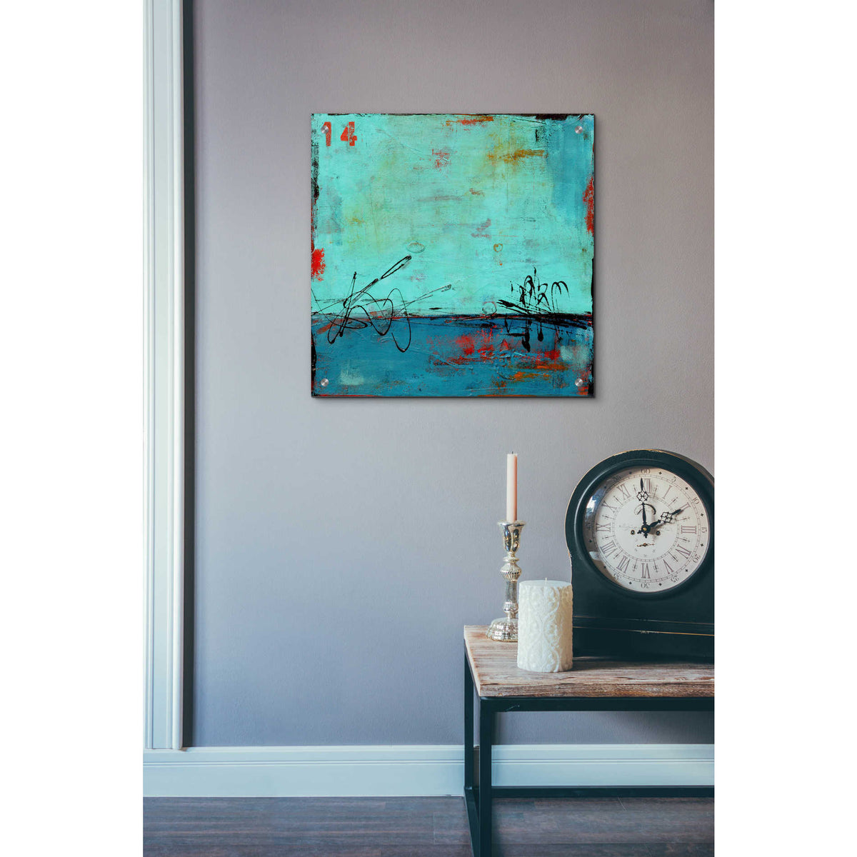 Epic Art 'Blue Bay Marina II' by Erin Ashley, Acrylic Glass Wall Art,24x24