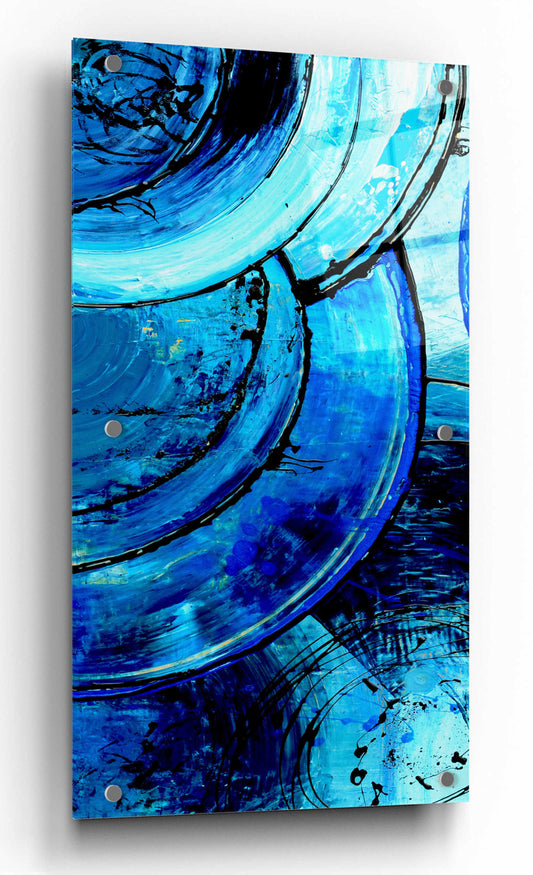Epic Art 'Blue Moons I' by Erin Ashley, Acrylic Glass Wall Art