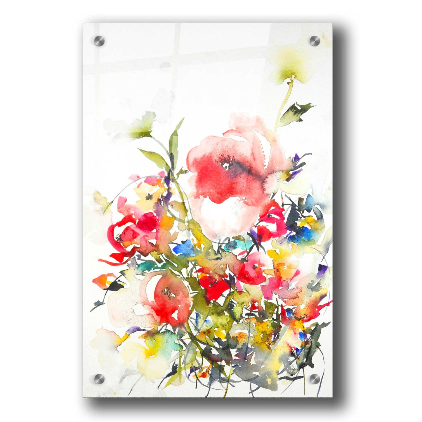 Epic Art 'Summer Garden One' by Karin Johannesson, Acrylic Glass Wall Art,24x36