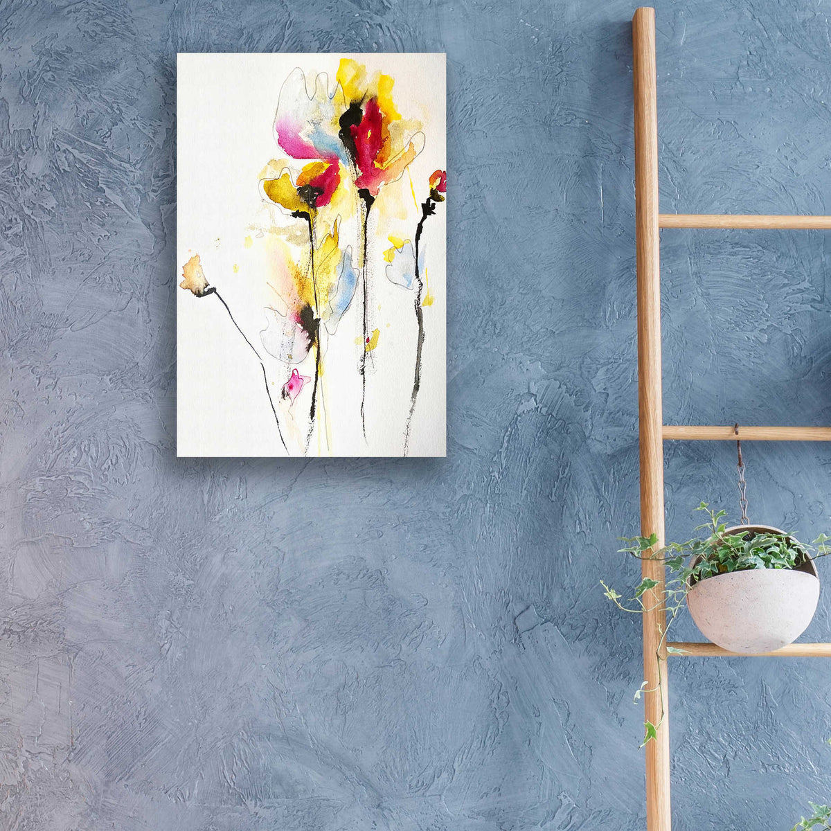 Epic Art 'Sweet Peas' by Karin Johannesson, Acrylic Glass Wall Art,16x24