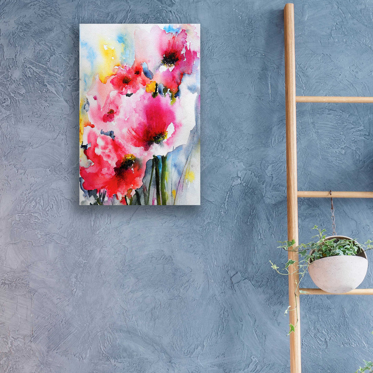 Epic Art 'Summer Poppies II' by Karin Johannesson, Acrylic Glass Wall Art,16x24