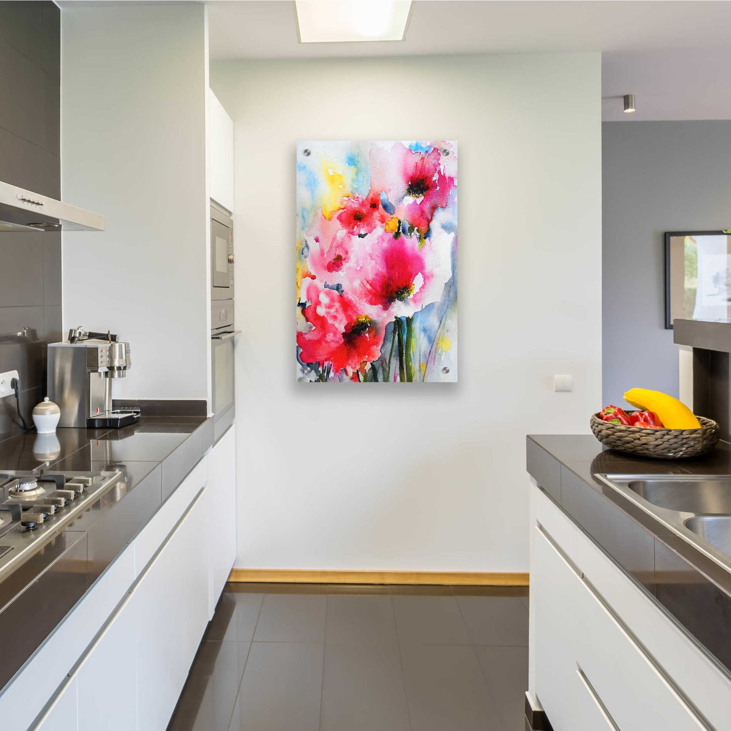 Epic Art 'Summer Poppies II' by Karin Johannesson, Acrylic Glass Wall Art,24x36