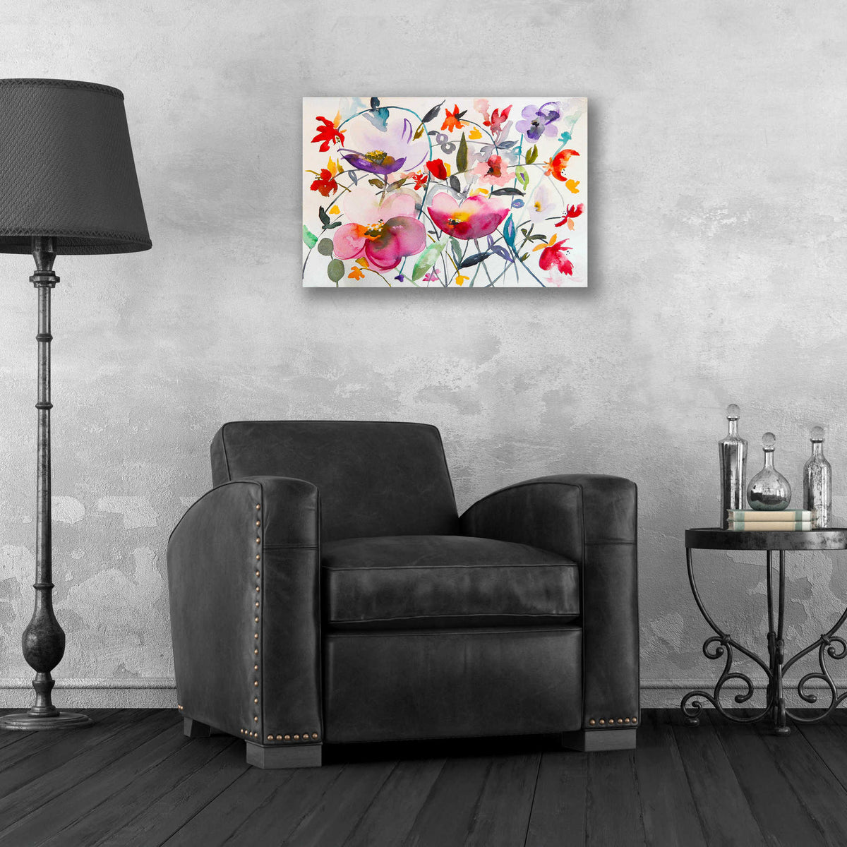Epic Art 'Bohemian Garden' by Karin Johannesson, Acrylic Glass Wall Art,24x16