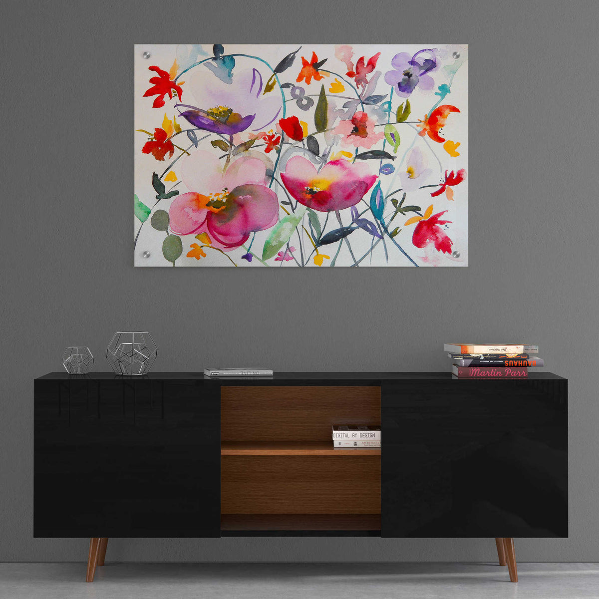 Epic Art 'Bohemian Garden' by Karin Johannesson, Acrylic Glass Wall Art,36x24