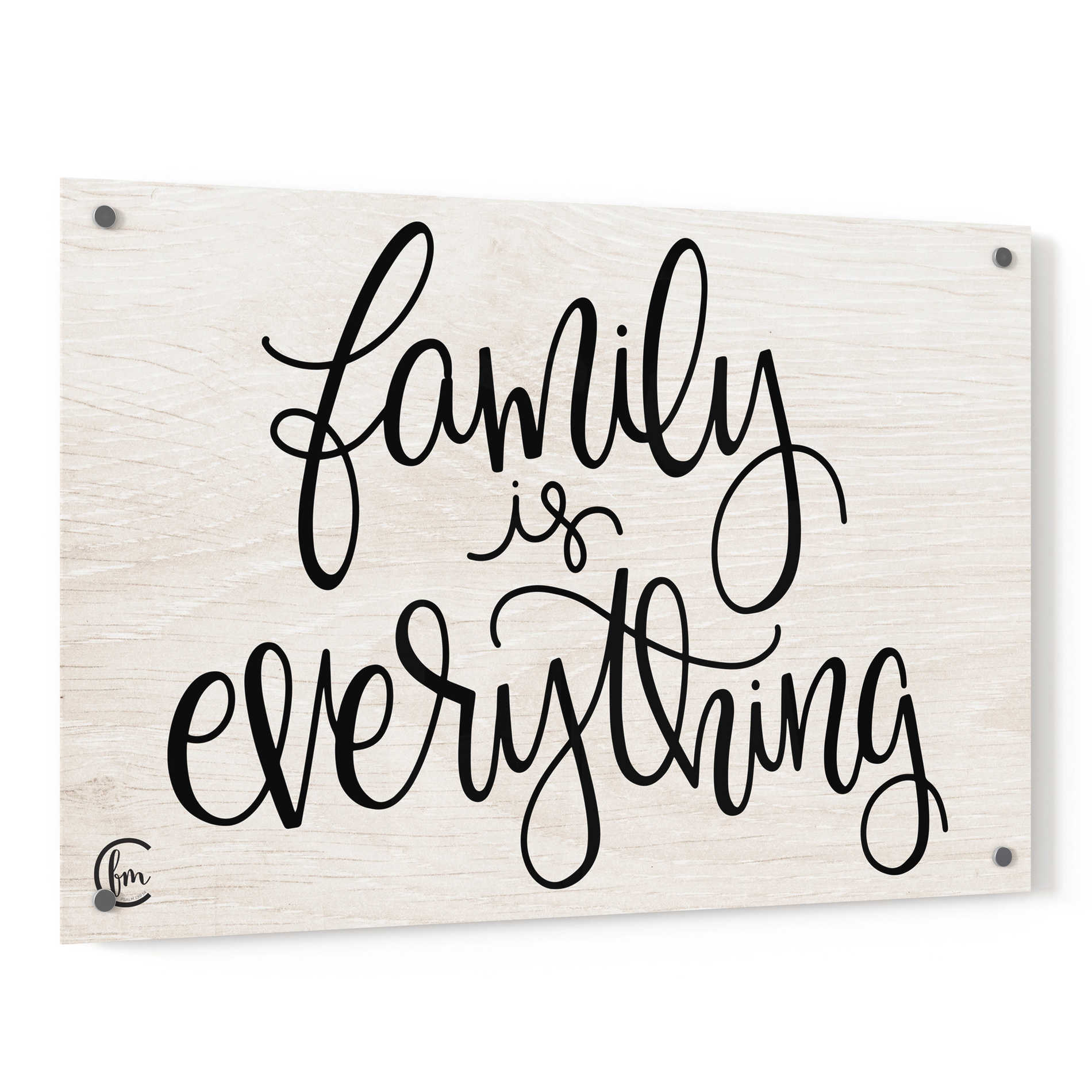Epic Art 'Family is Everything' by Fearfully Made Creations, Acrylic Glass Wall Art,36x24