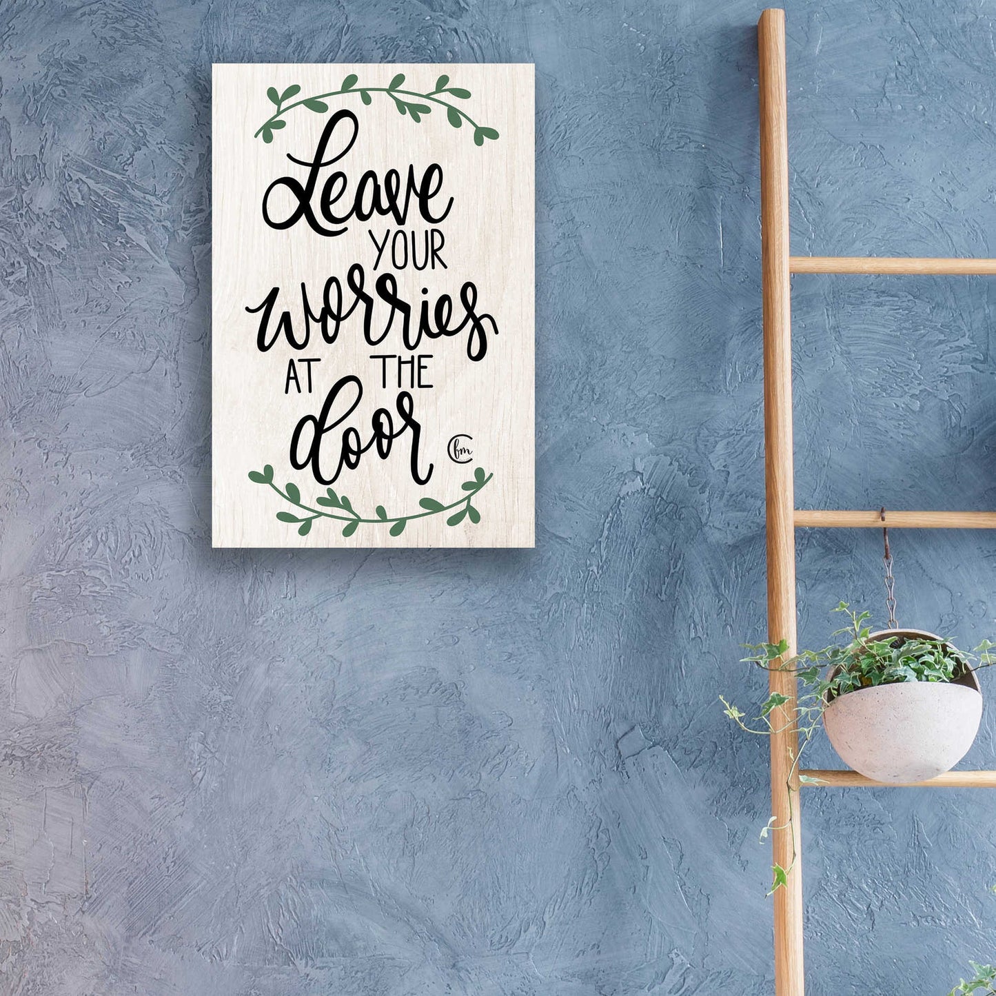 Epic Art 'Leave Your Worries at the Door' by Fearfully Made Creations, Acrylic Glass Wall Art,16x24