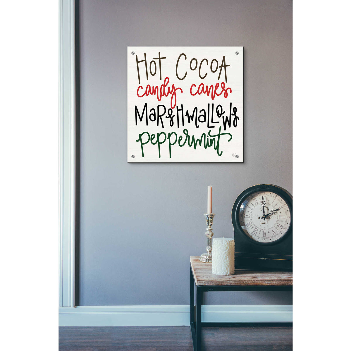 Epic Art 'Christmas Candy' by Fearfully Made Creations, Acrylic Glass Wall Art,24x24