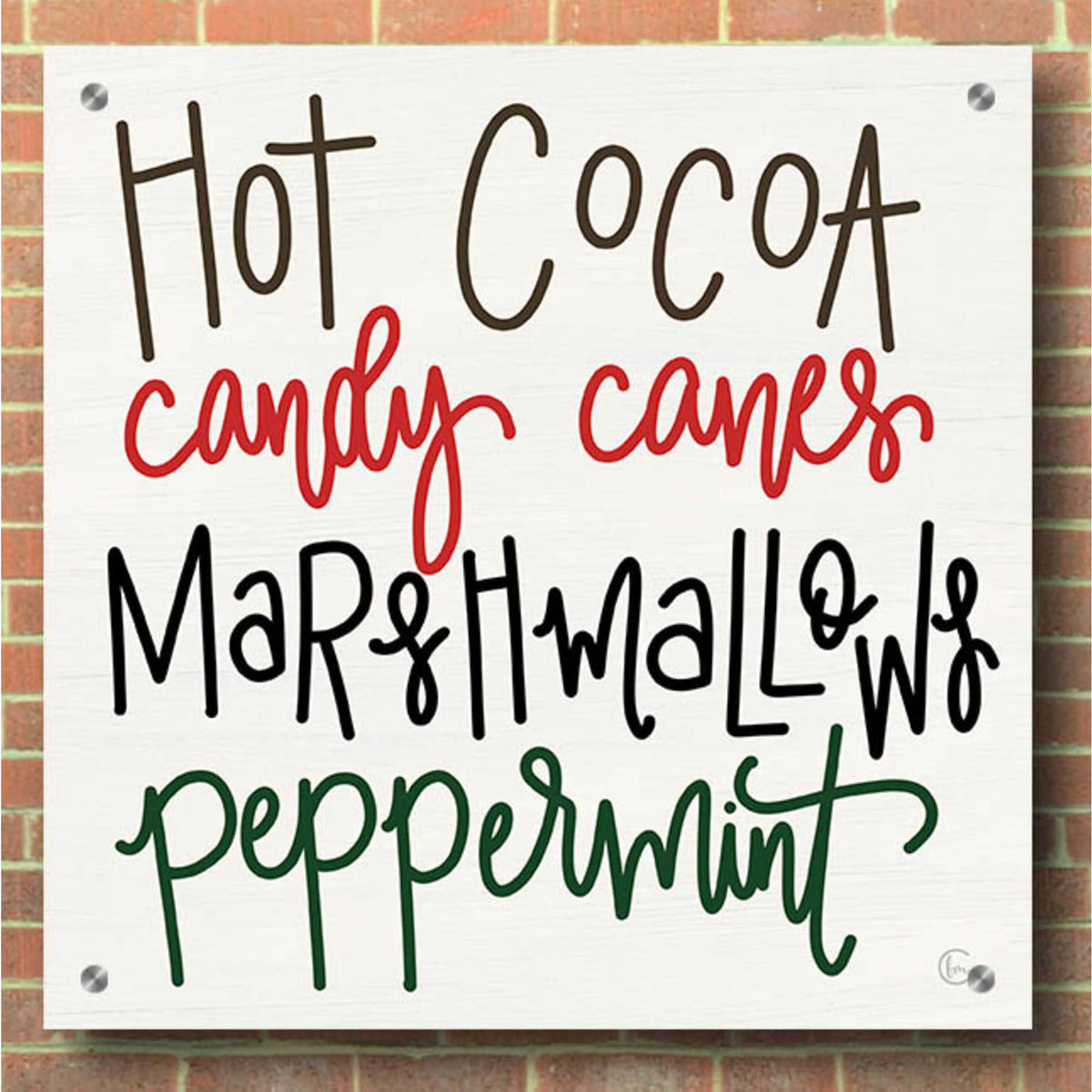 Epic Art 'Christmas Candy' by Fearfully Made Creations, Acrylic Glass Wall Art,36x36
