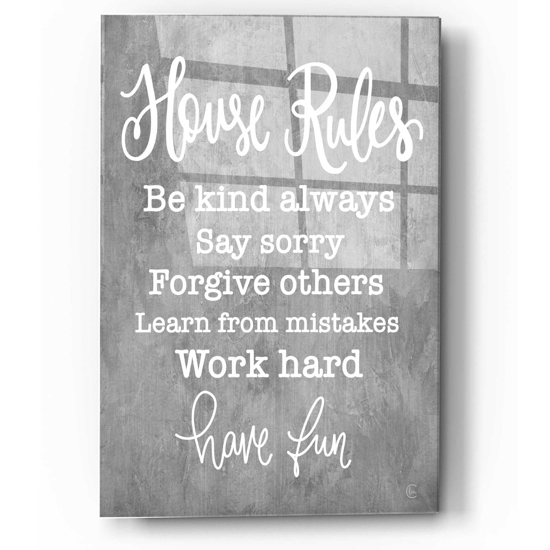 Epic Art 'House Rules' by Fearfully Made Creations, Acrylic Glass Wall Art,12x16