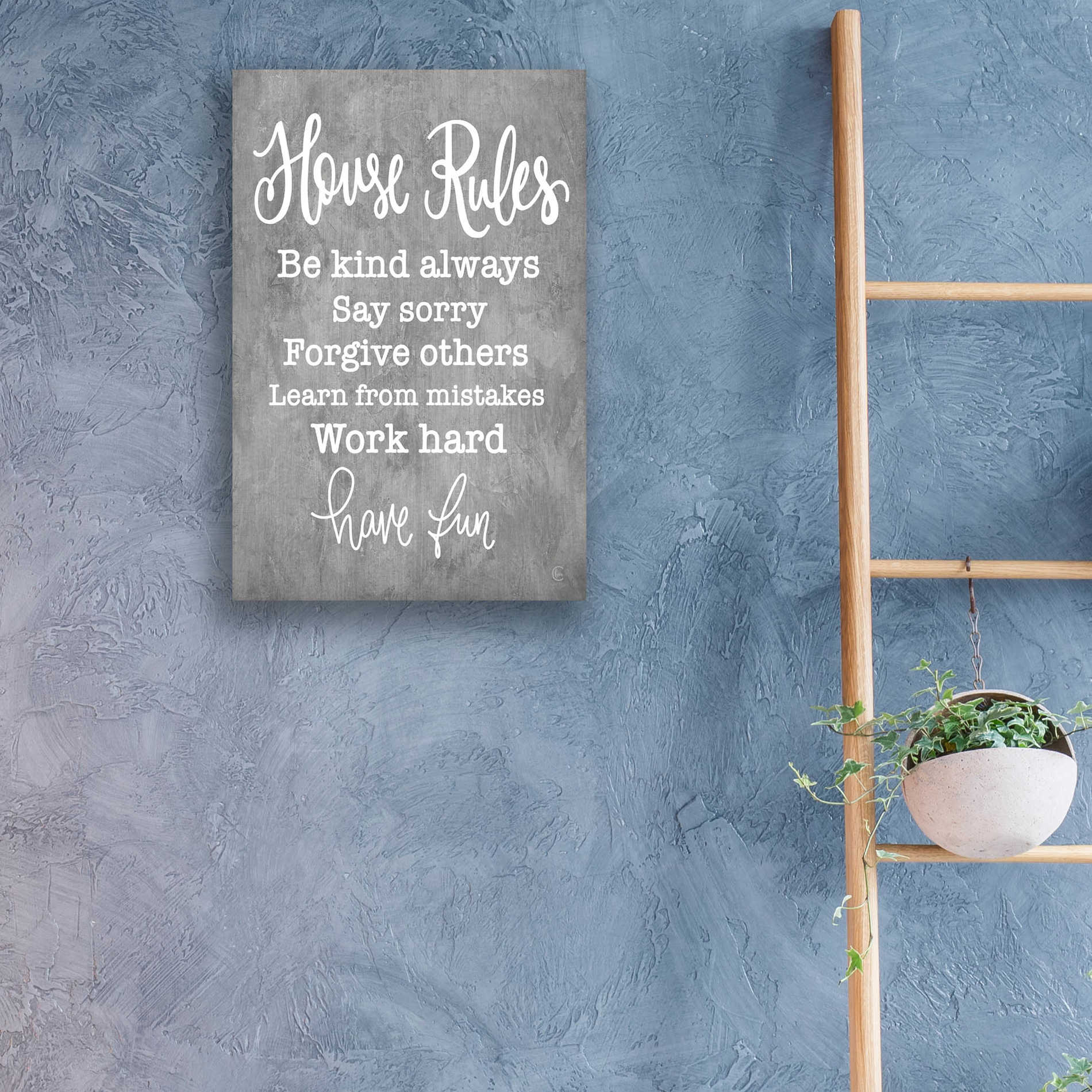 Epic Art 'House Rules' by Fearfully Made Creations, Acrylic Glass Wall Art,16x24