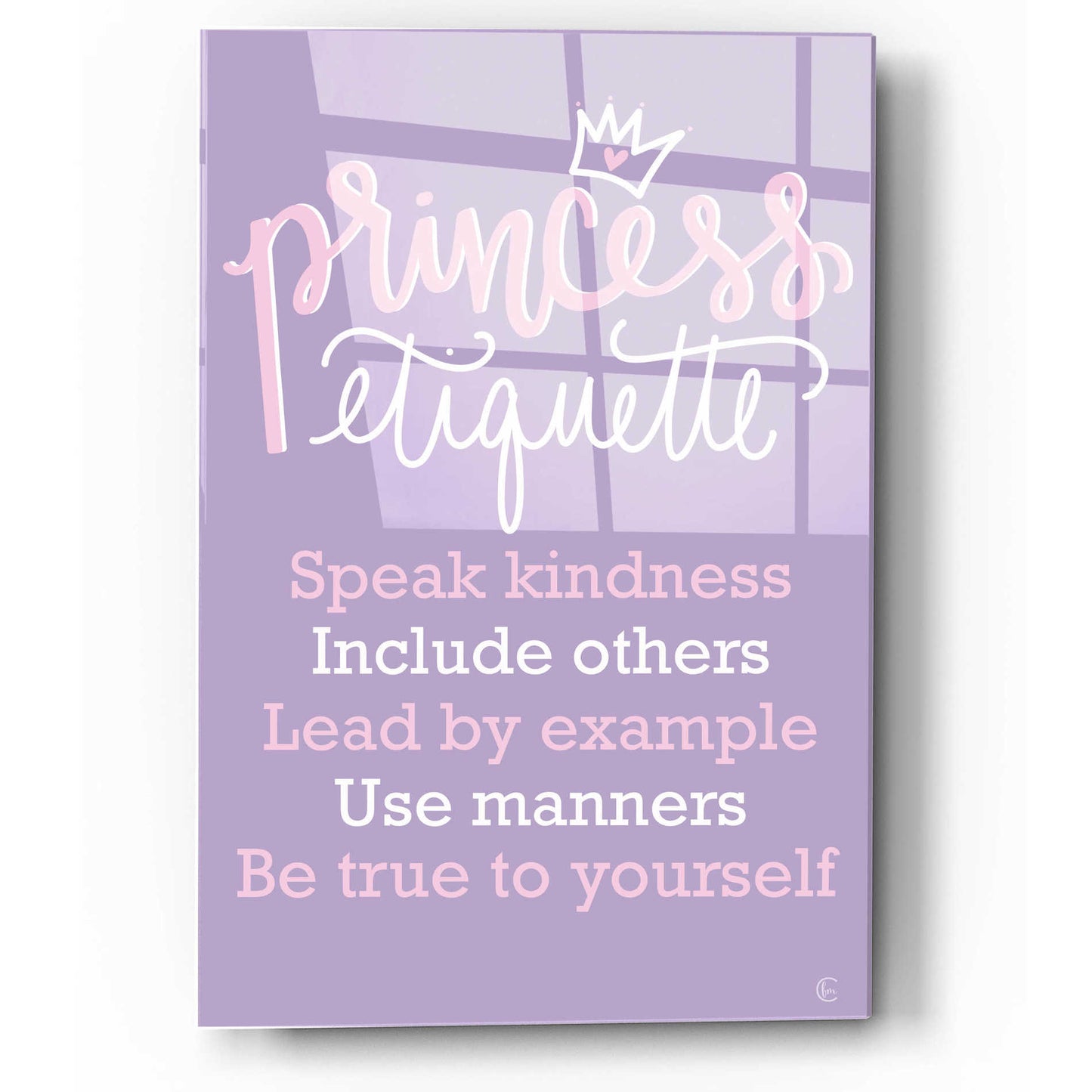 Epic Art 'Princess Etiquette' by Fearfully Made Creations, Acrylic Glass Wall Art,12x16