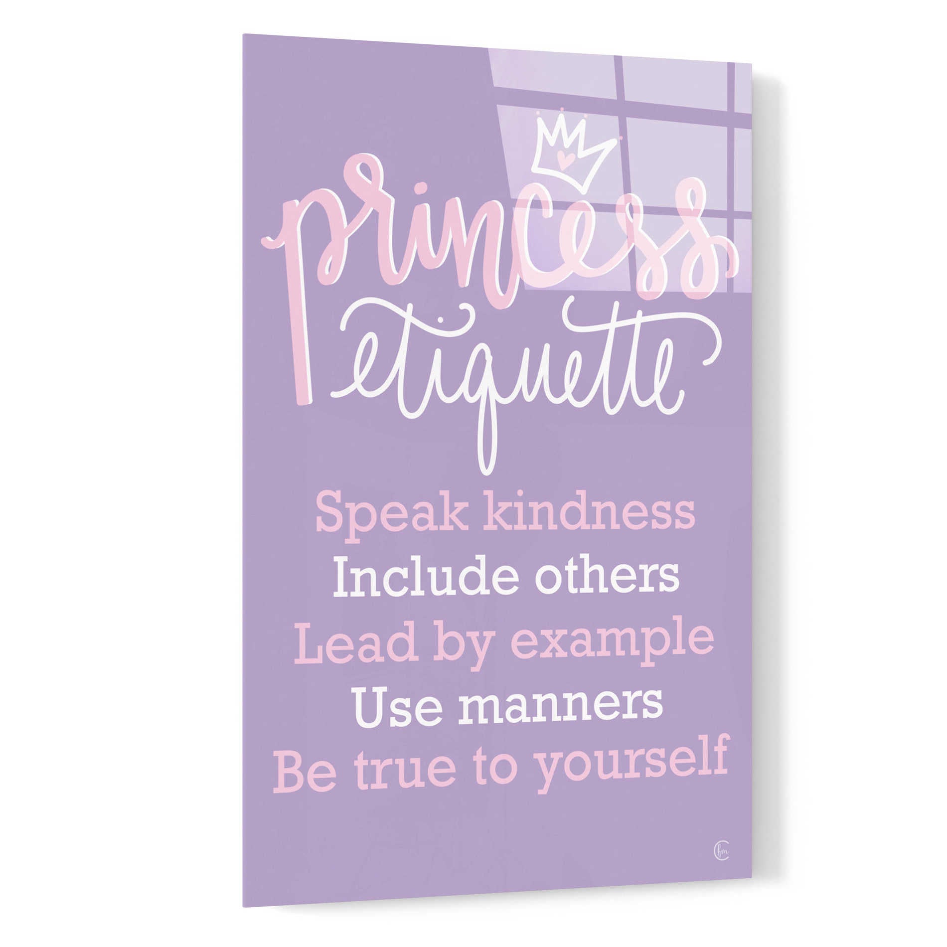 Epic Art 'Princess Etiquette' by Fearfully Made Creations, Acrylic Glass Wall Art,16x24