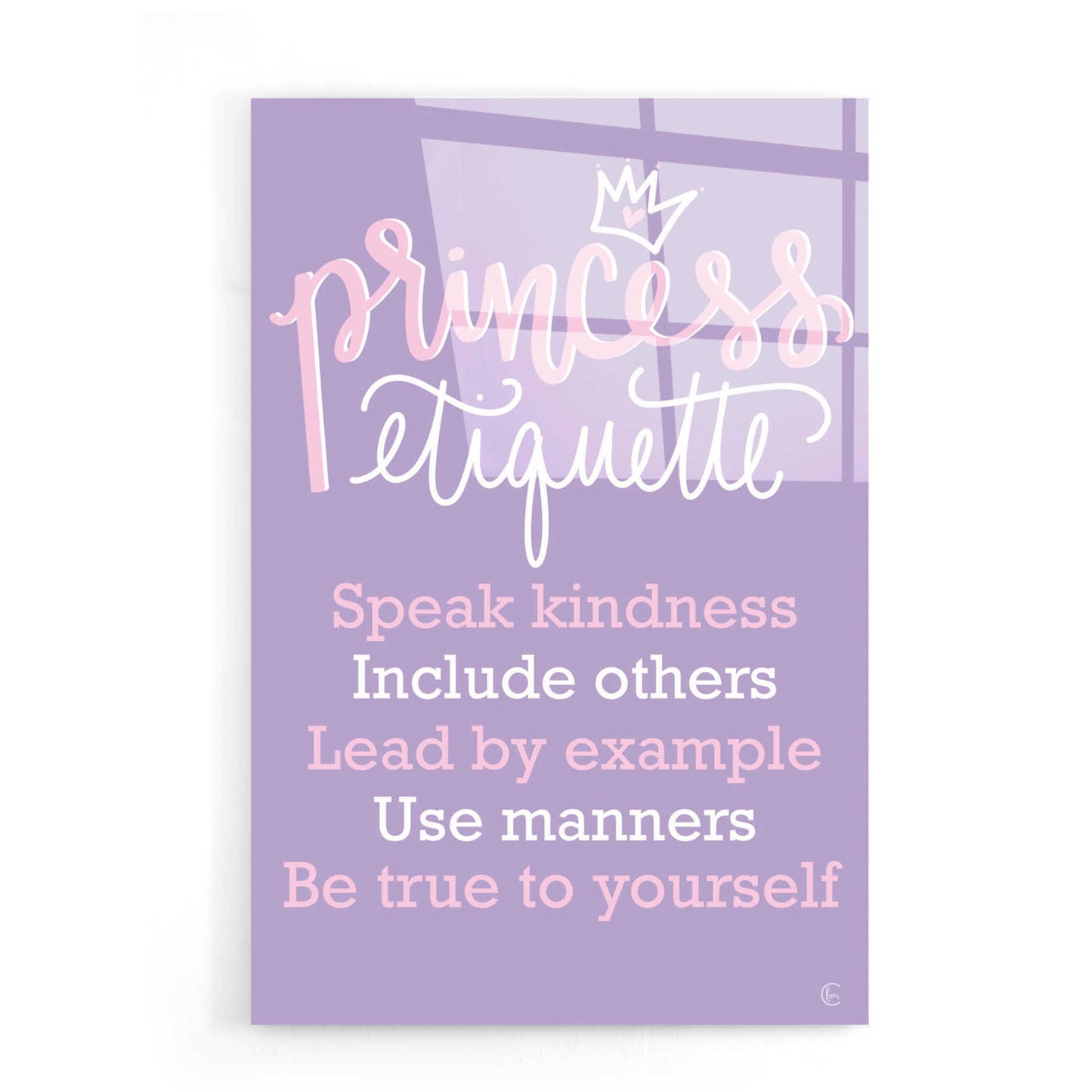 Epic Art 'Princess Etiquette' by Fearfully Made Creations, Acrylic Glass Wall Art,16x24