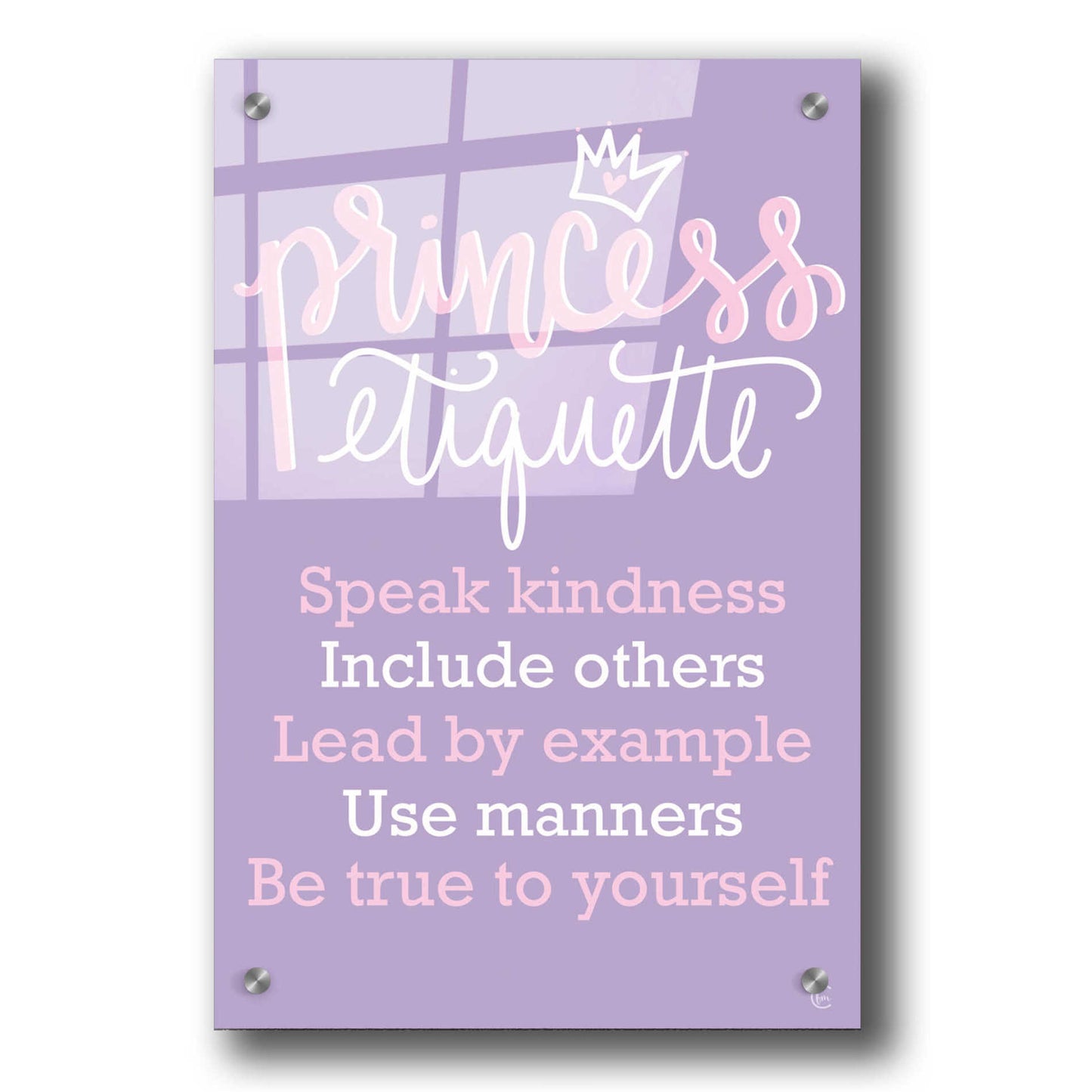 Epic Art 'Princess Etiquette' by Fearfully Made Creations, Acrylic Glass Wall Art,24x36