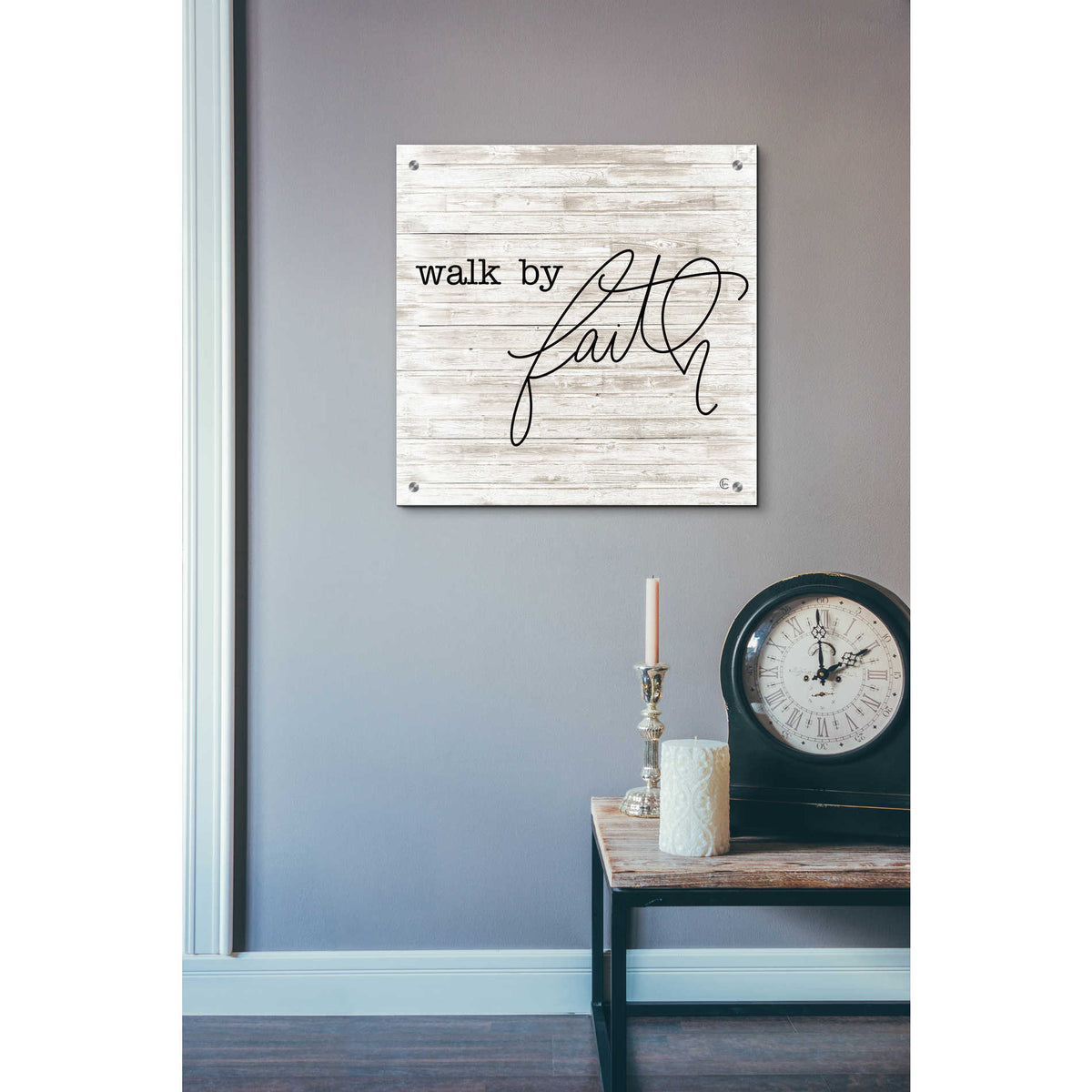 Epic Art 'Walk By Faith' by Fearfully Made Creations, Acrylic Glass Wall Art,24x24