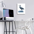Epic Art 'Azure Heron I' by Grace Popp, Acrylic Glass Wall Art,12x16