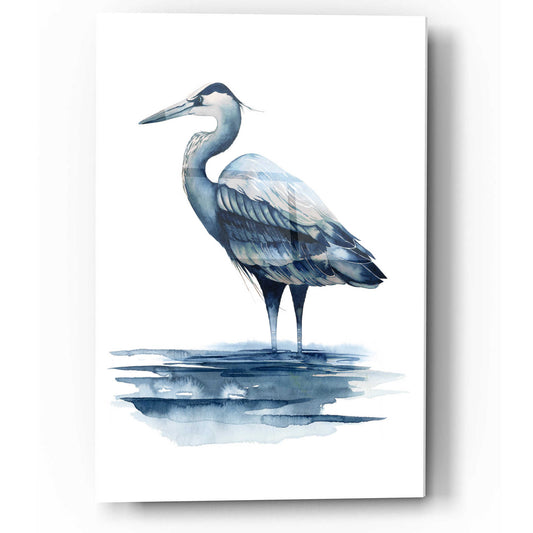 Epic Art 'Azure Heron I' by Grace Popp, Acrylic Glass Wall Art