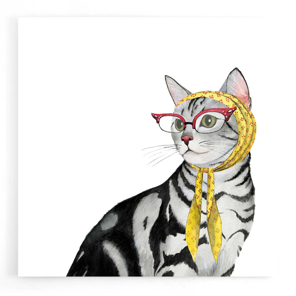 Epic Art 'Cool Cat III' by Grace Popp, Acrylic Glass Wall Art