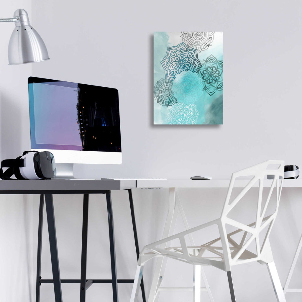 Epic Art 'Ink Blot Mandala I' by Grace Popp, Acrylic Glass Wall Art,12x16