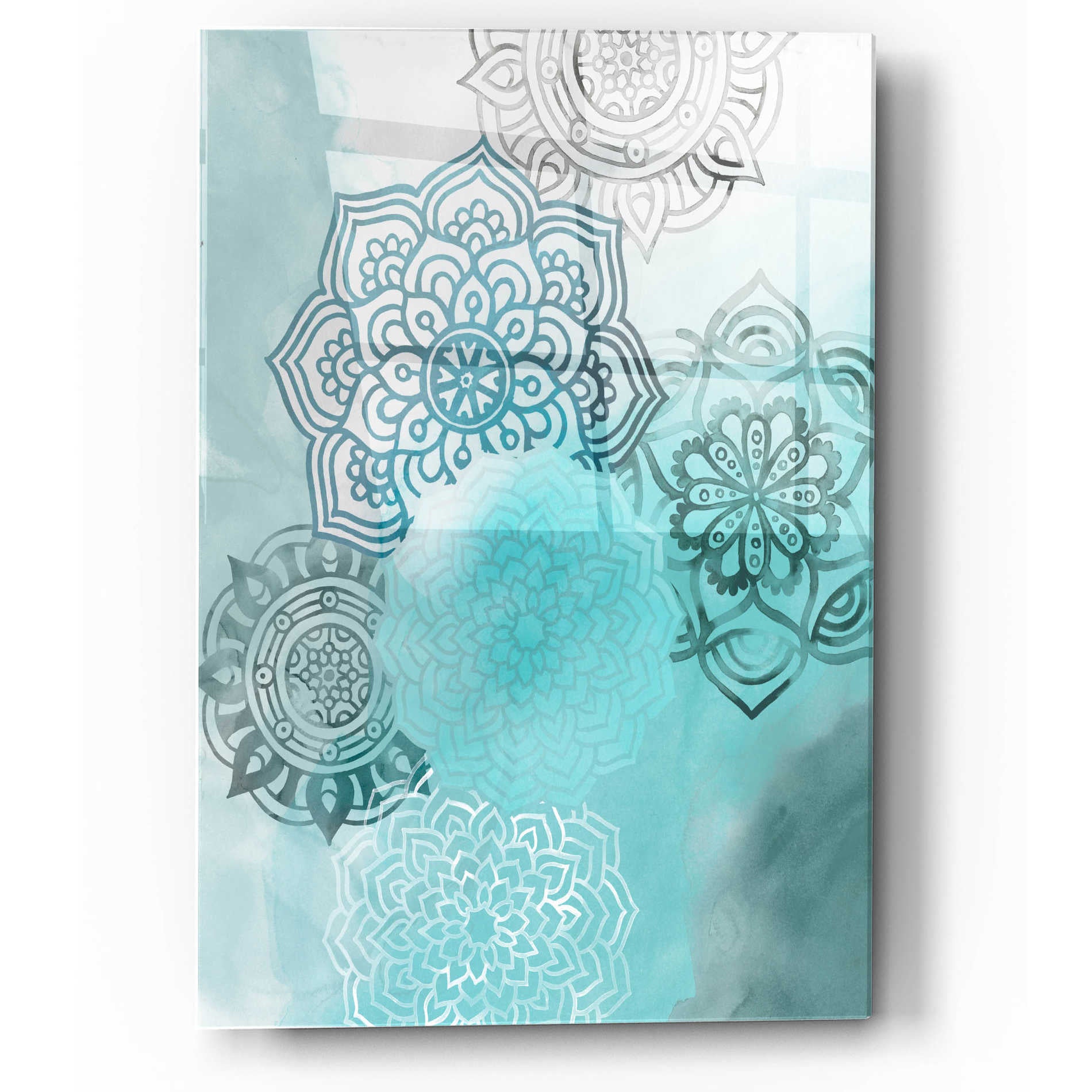 Epic Art 'Ink Blot Mandala I' by Grace Popp, Acrylic Glass Wall Art,12x16