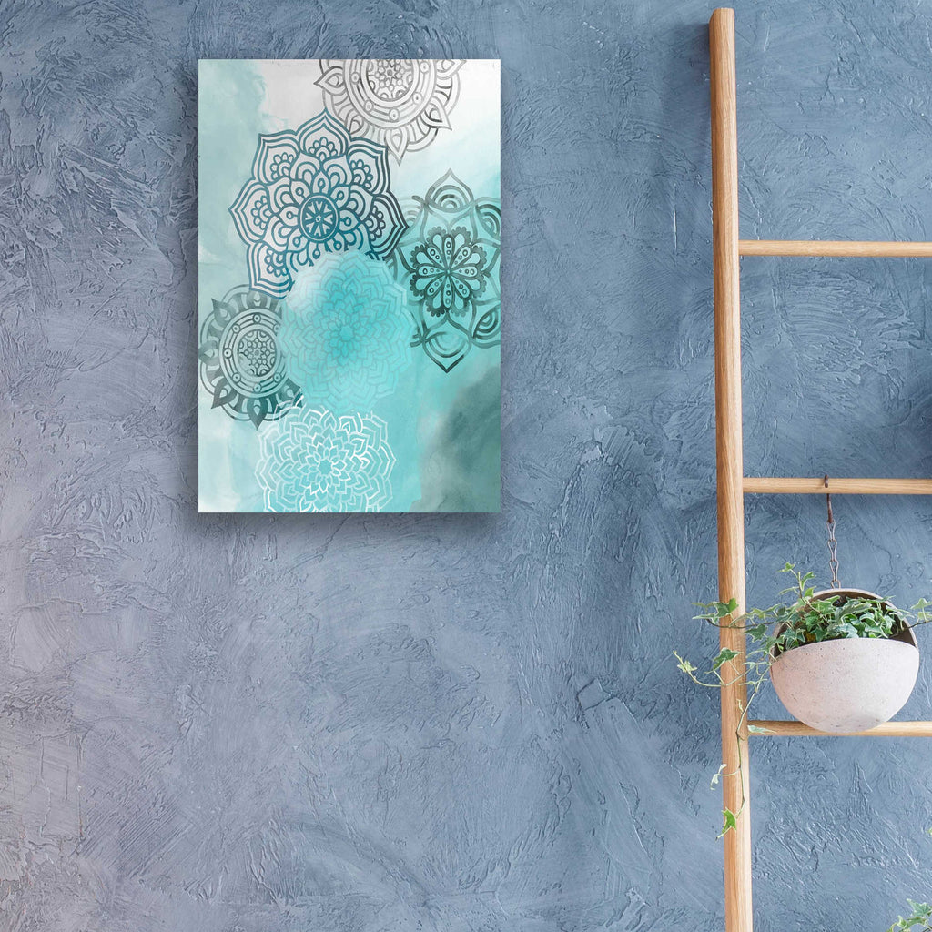 Epic Art 'Ink Blot Mandala I' by Grace Popp, Acrylic Glass Wall Art,16x24