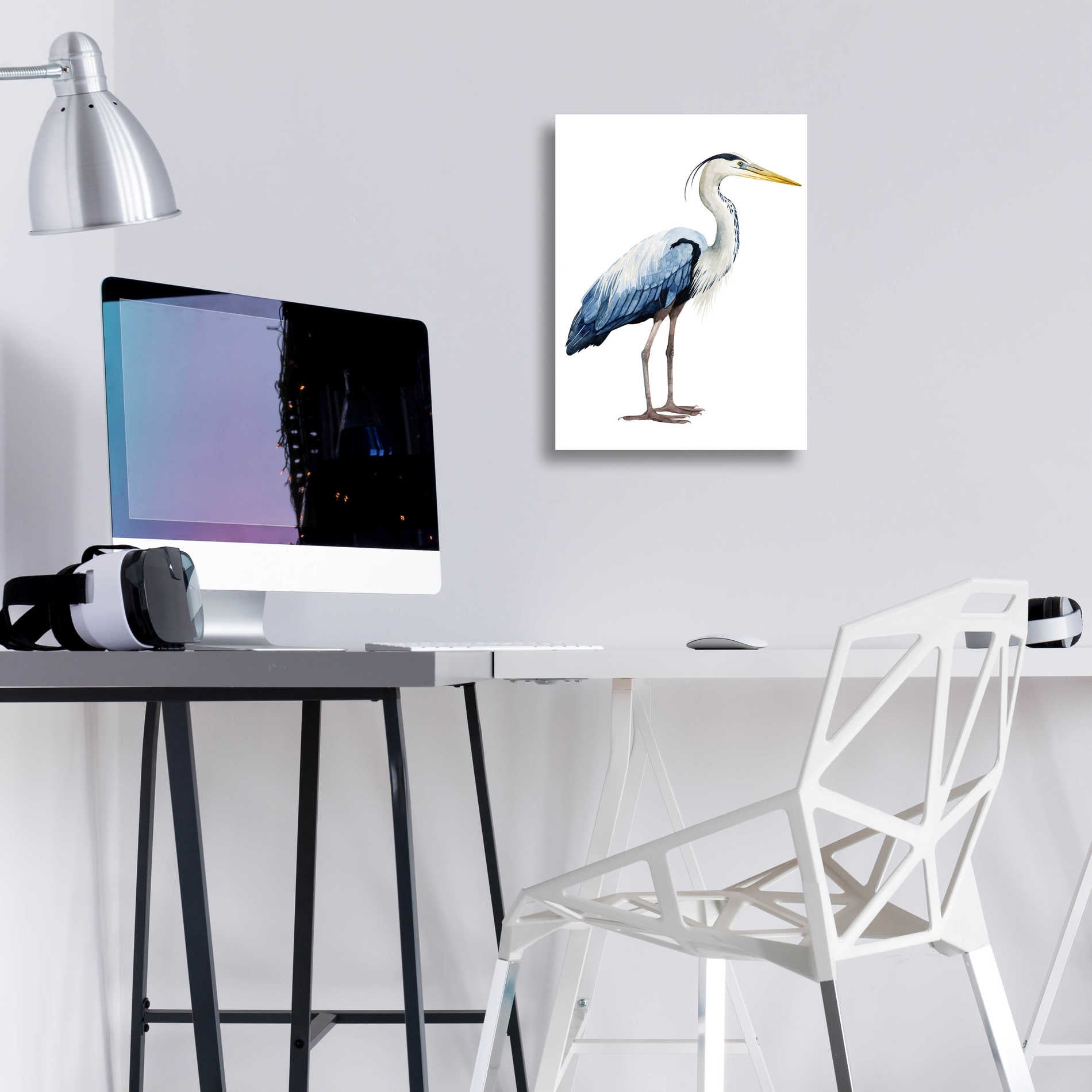 Epic Art 'Seabird Heron II' by Grace Popp, Acrylic Glass Wall Art,12x16