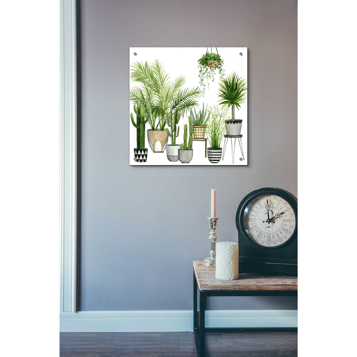 Epic Art 'Plant Haven II' by Grace Popp, Acrylic Glass Wall Art,24x24