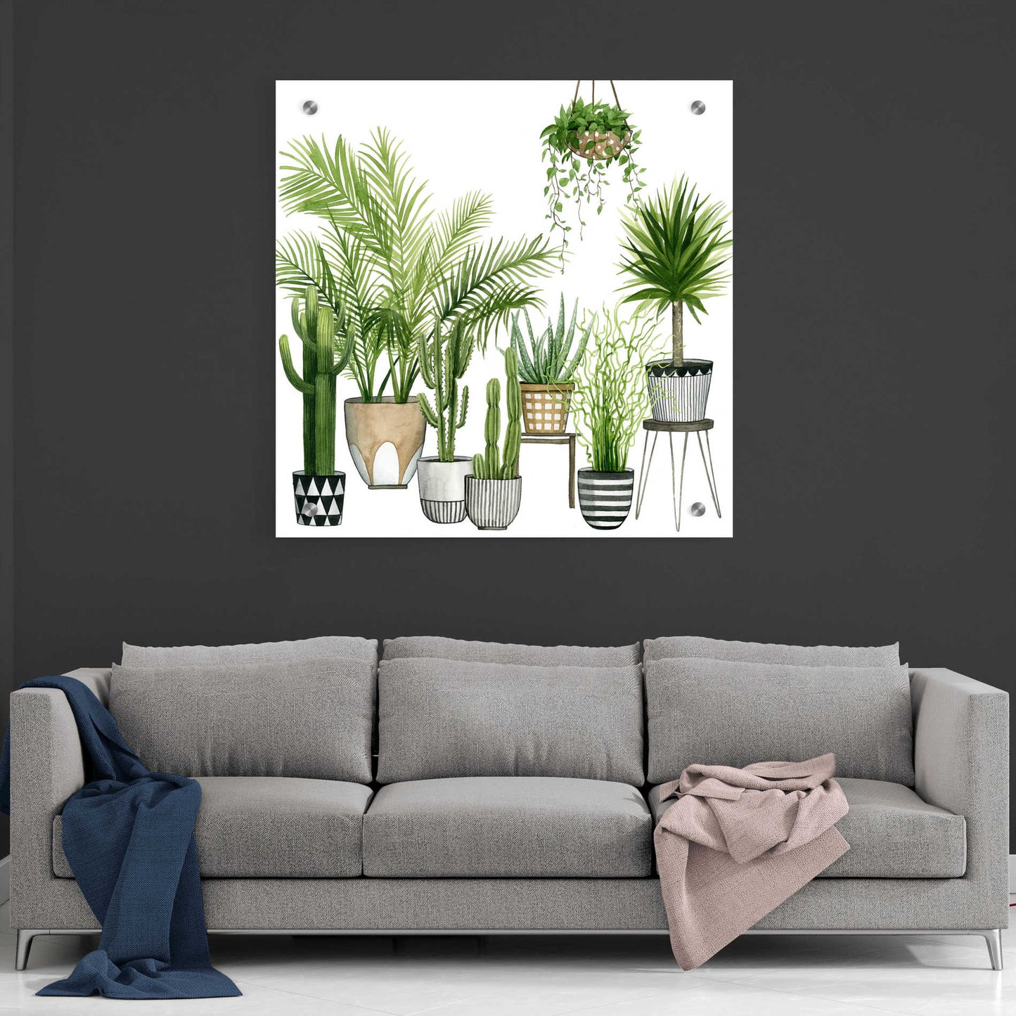 Epic Art 'Plant Haven II' by Grace Popp, Acrylic Glass Wall Art,36x36