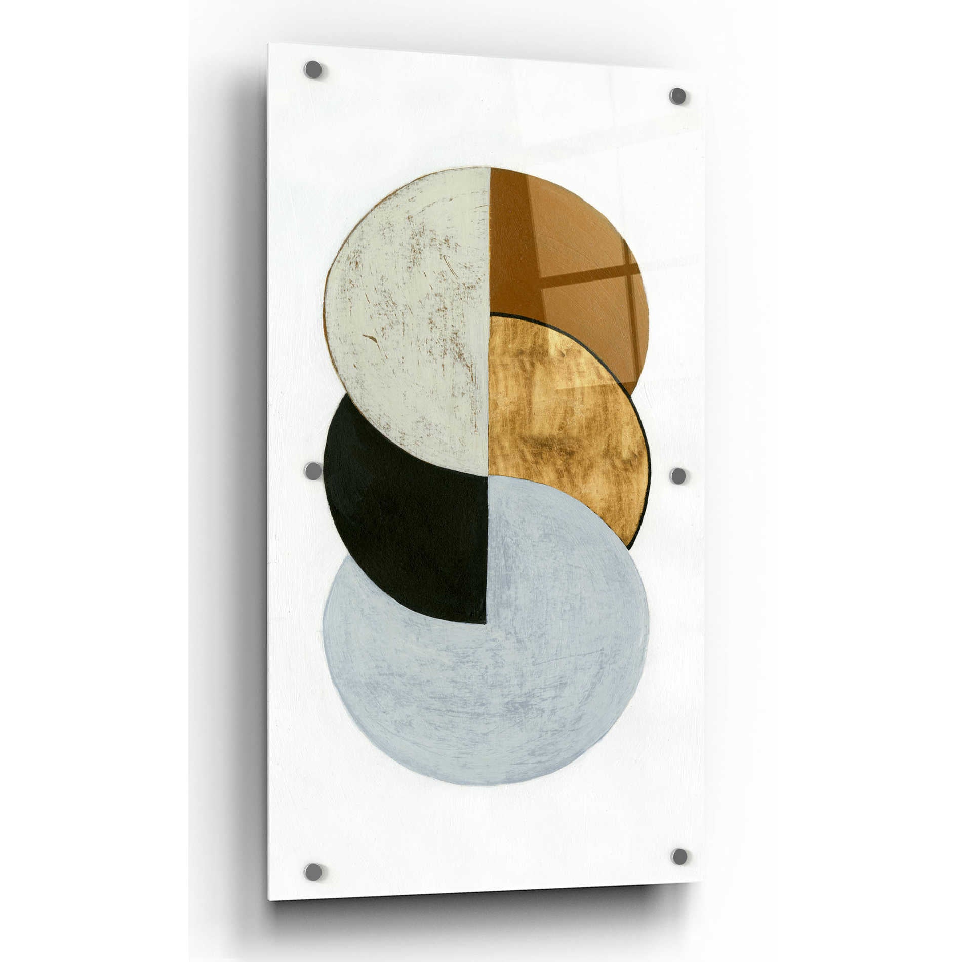 Epic Art 'Stacked Coins I' by Grace Popp, Acrylic Glass Wall Art,12x24