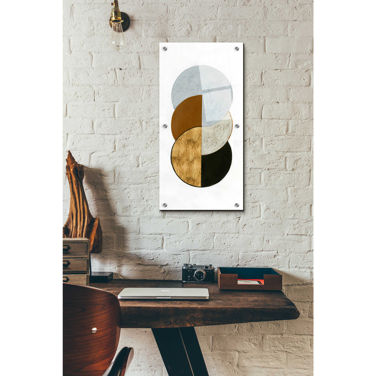 Epic Art 'Stacked Coins II' by Grace Popp, Acrylic Glass Wall Art,12x24