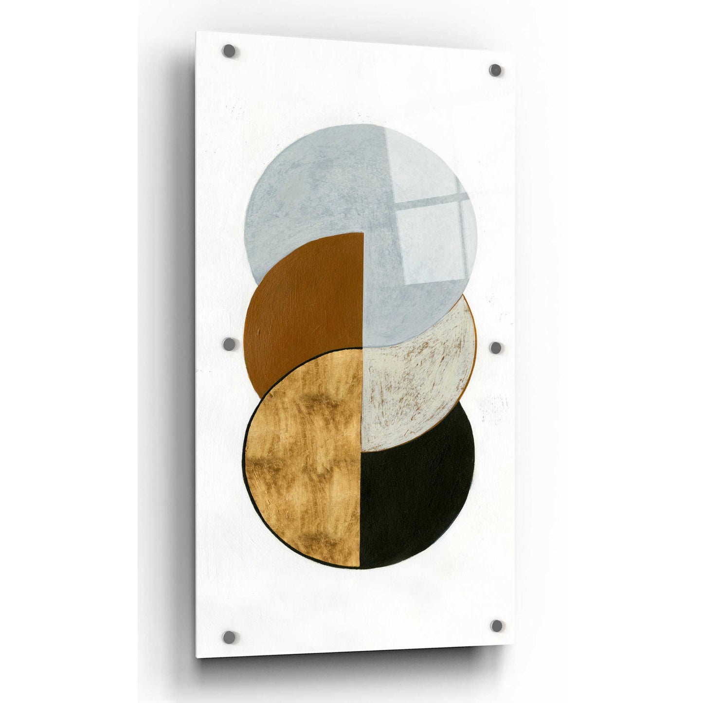 Epic Art 'Stacked Coins II' by Grace Popp, Acrylic Glass Wall Art,12x24