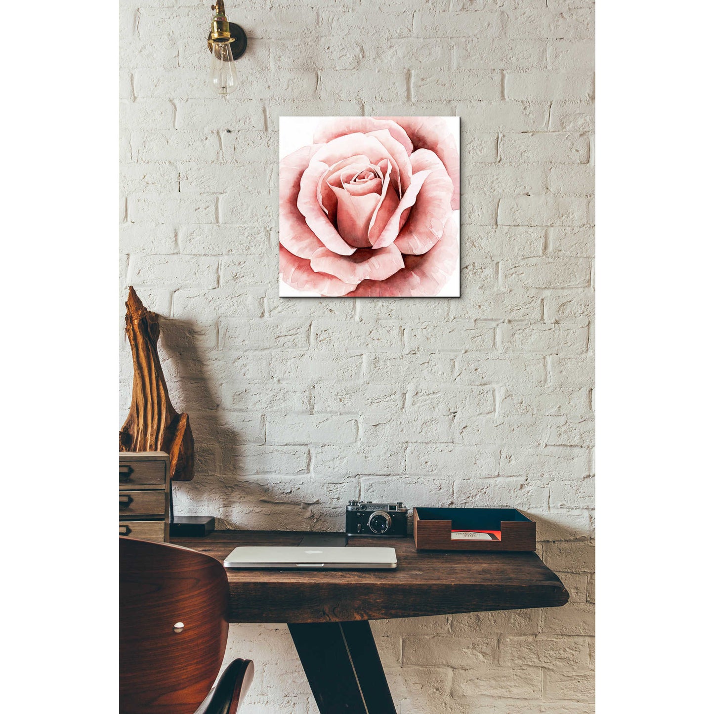 Epic Art 'Pink Rose II' by Grace Popp, Acrylic Glass Wall Art,12x12