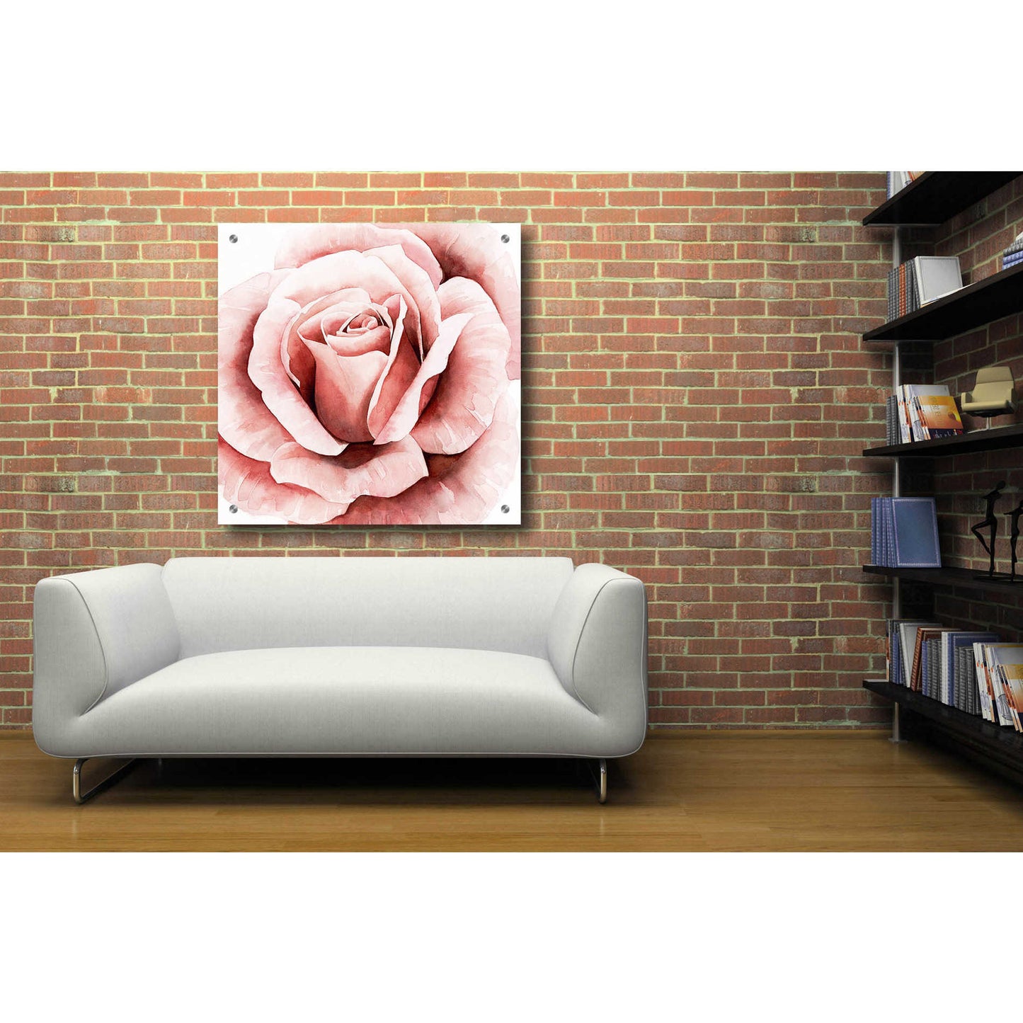Epic Art 'Pink Rose II' by Grace Popp, Acrylic Glass Wall Art,36x36