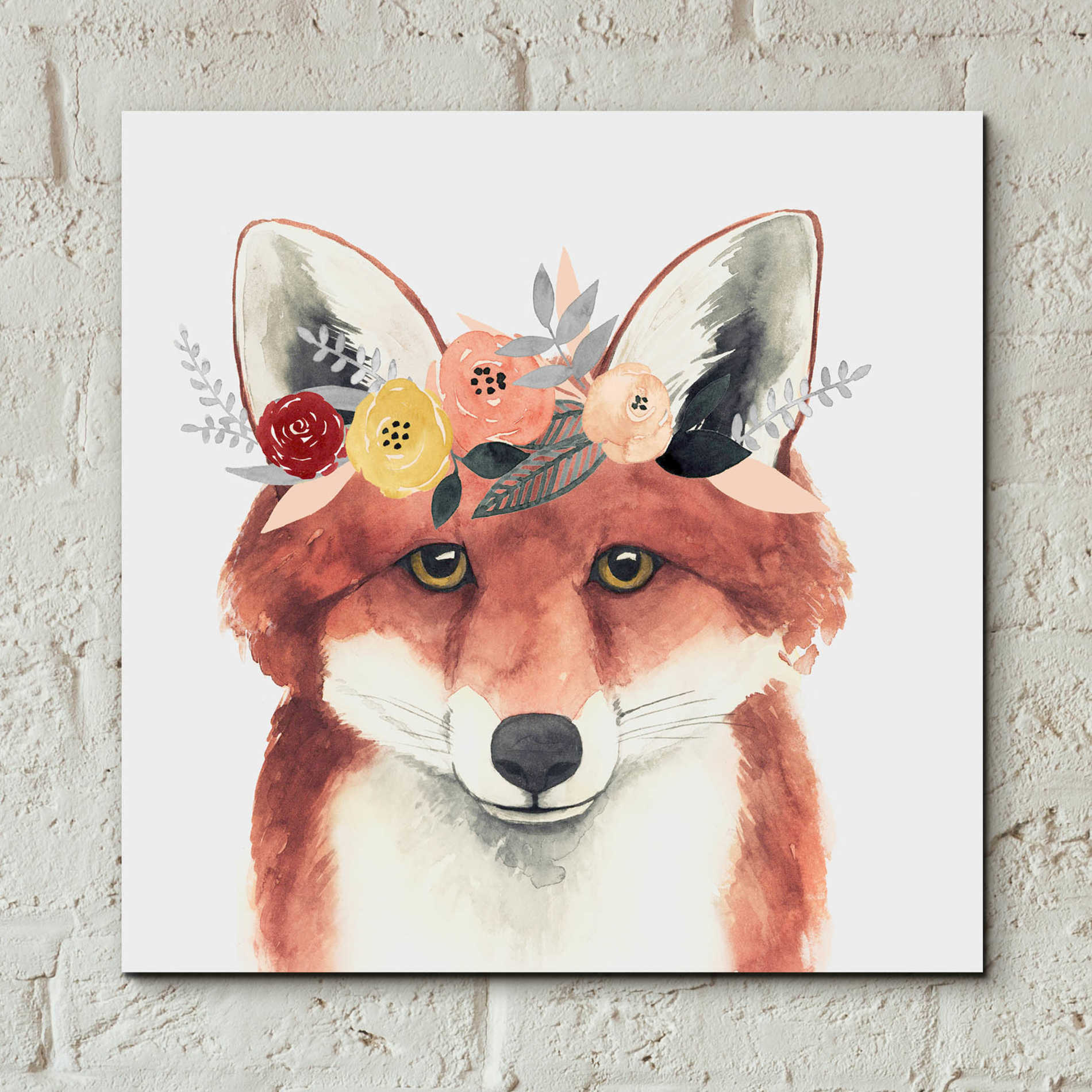 Epic Art 'Flower Crown Forester IV' by Grace Popp, Acrylic Glass Wall Art,12x12
