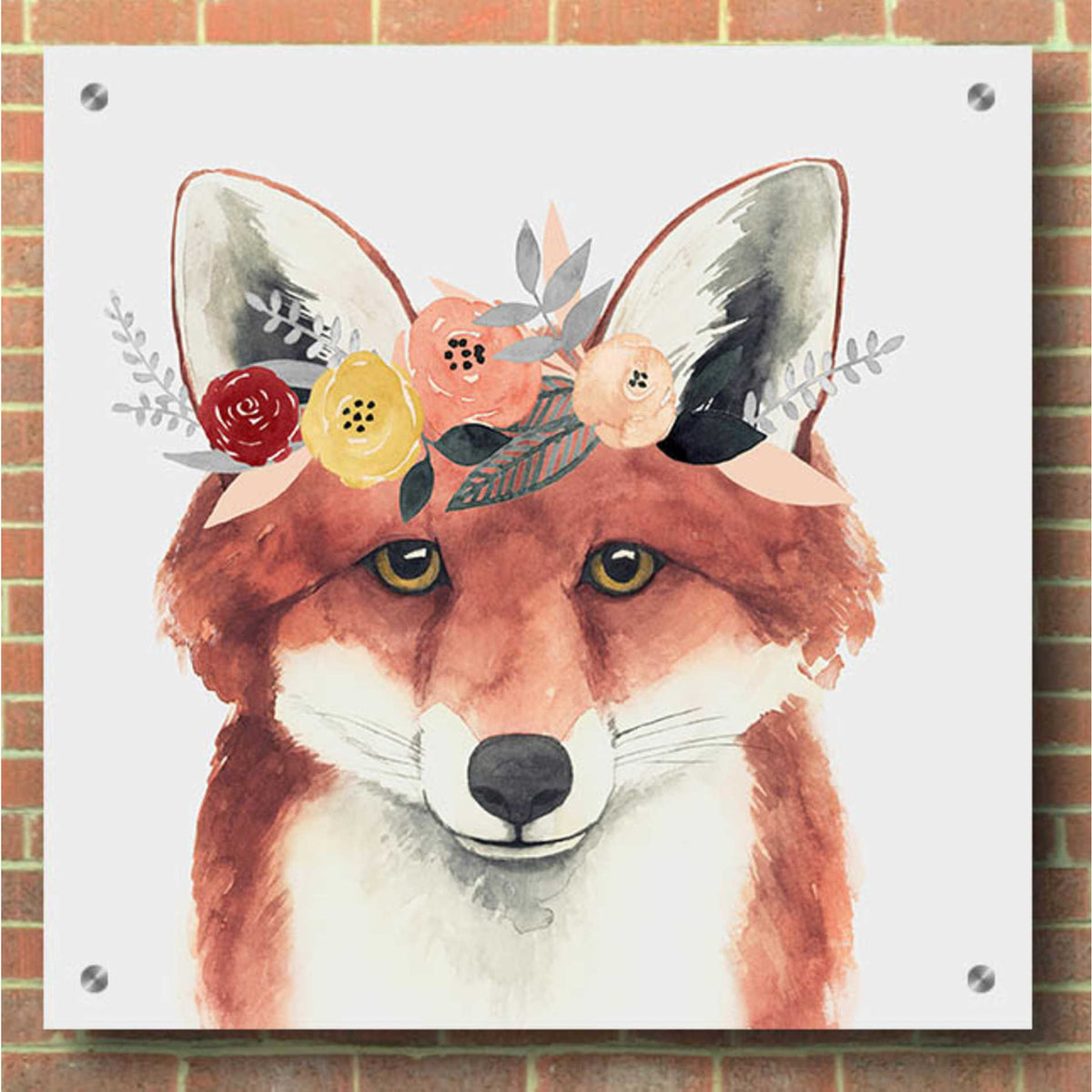 Epic Art 'Flower Crown Forester IV' by Grace Popp, Acrylic Glass Wall Art,36x36