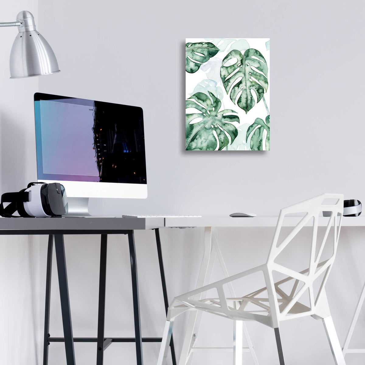 Epic Art 'Split Leaf I' by Grace Popp, Acrylic Glass Wall Art,12x16