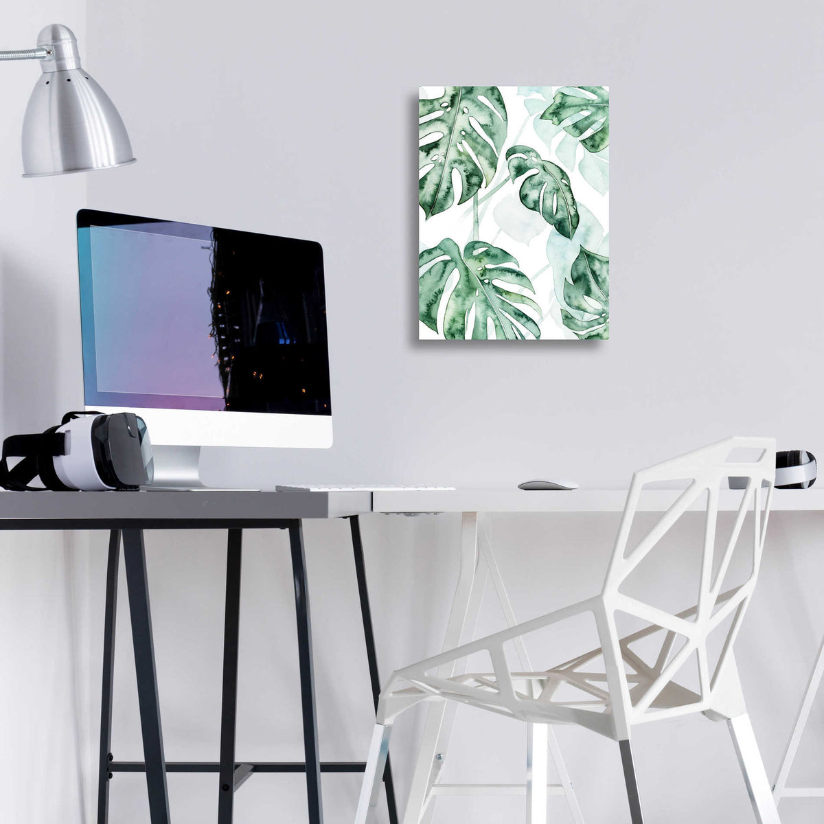 Epic Art 'Split Leaf II' by Grace Popp, Acrylic Glass Wall Art,12x16