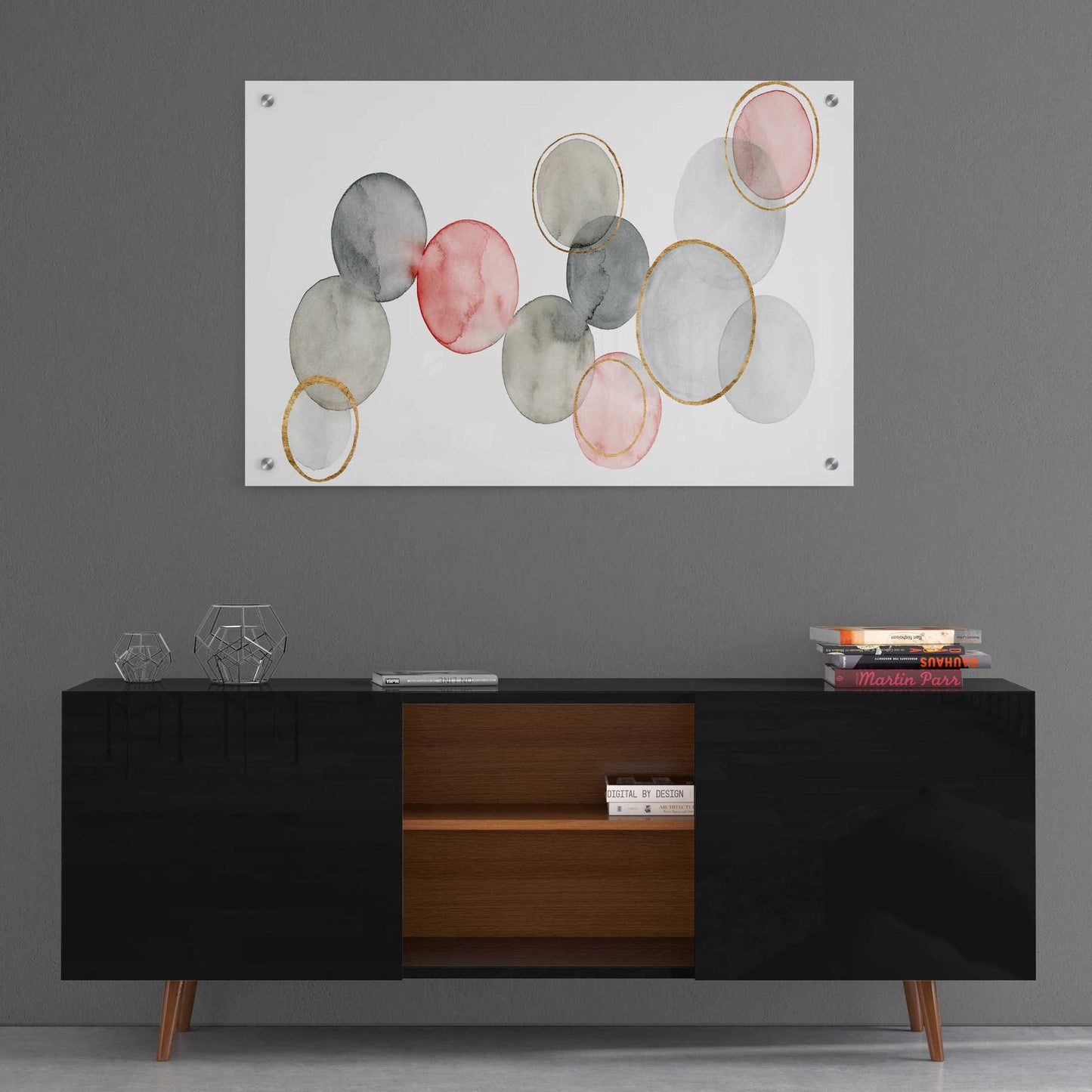 Epic Art 'Gilded Spheres I' by Grace Popp, Acrylic Glass Wall Art,36x24