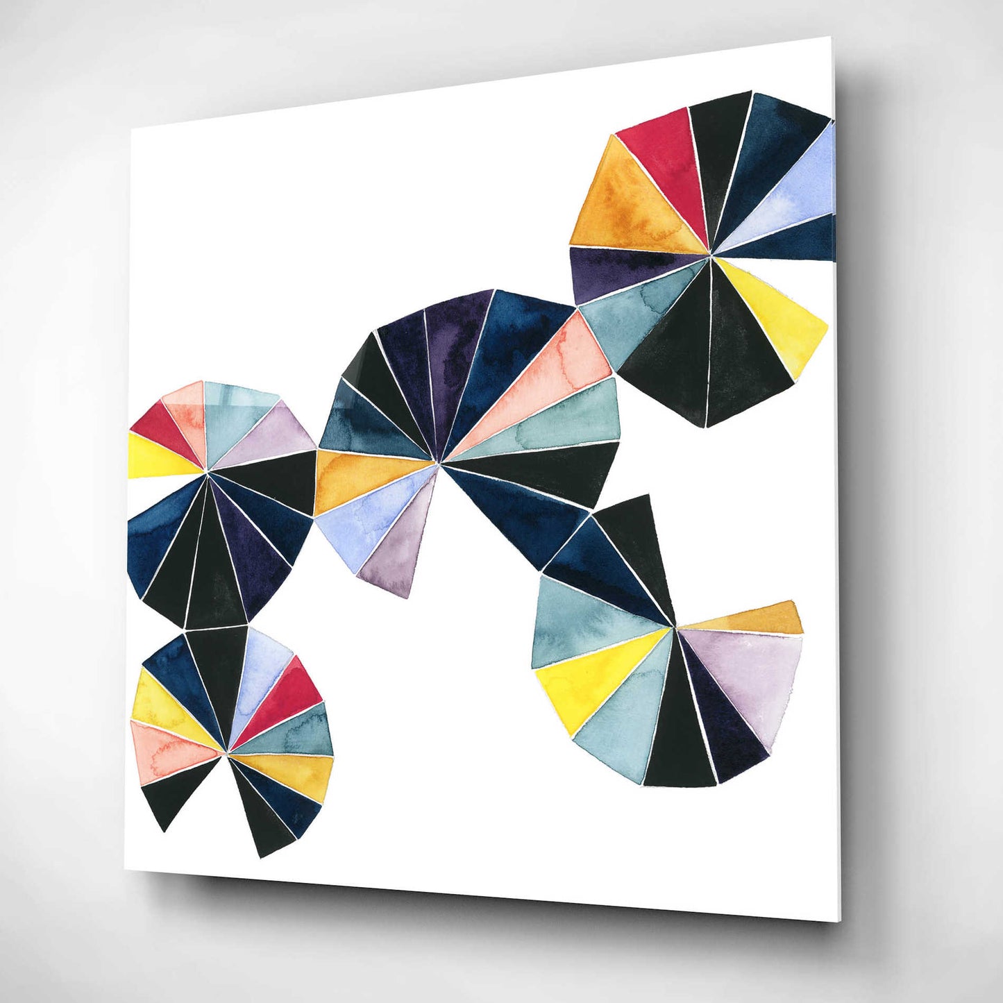 Epic Art 'Pinwheel Bright I' by Grace Popp, Acrylic Glass Wall Art,12x12