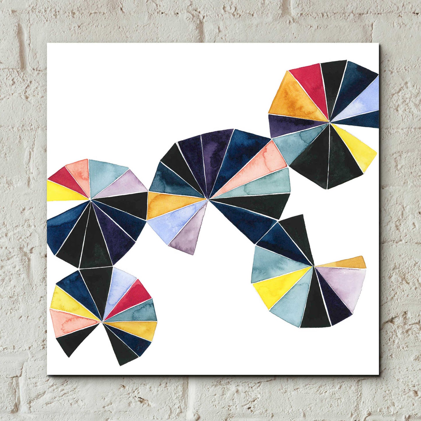 Epic Art 'Pinwheel Bright I' by Grace Popp, Acrylic Glass Wall Art,12x12