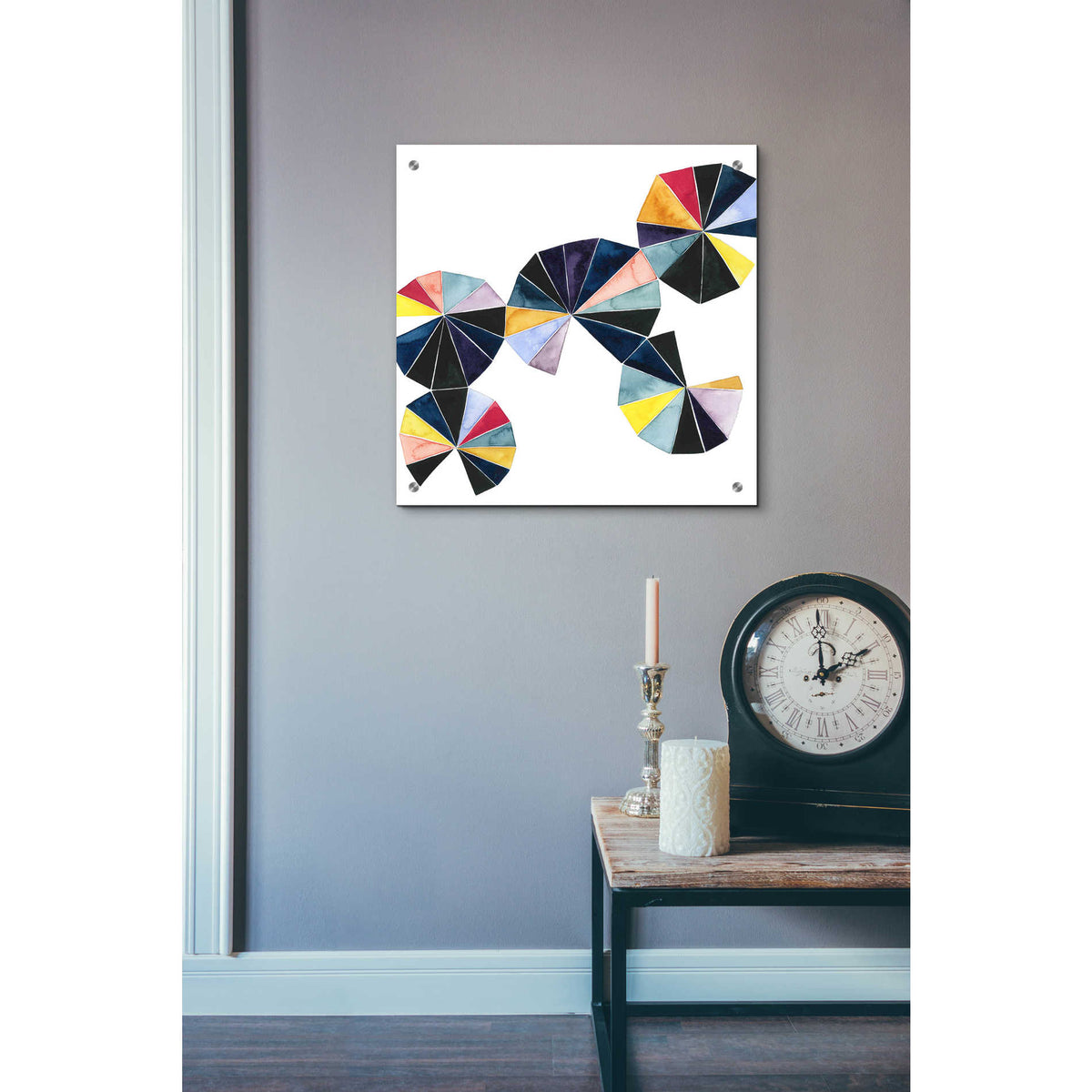 Epic Art 'Pinwheel Bright I' by Grace Popp, Acrylic Glass Wall Art,24x24