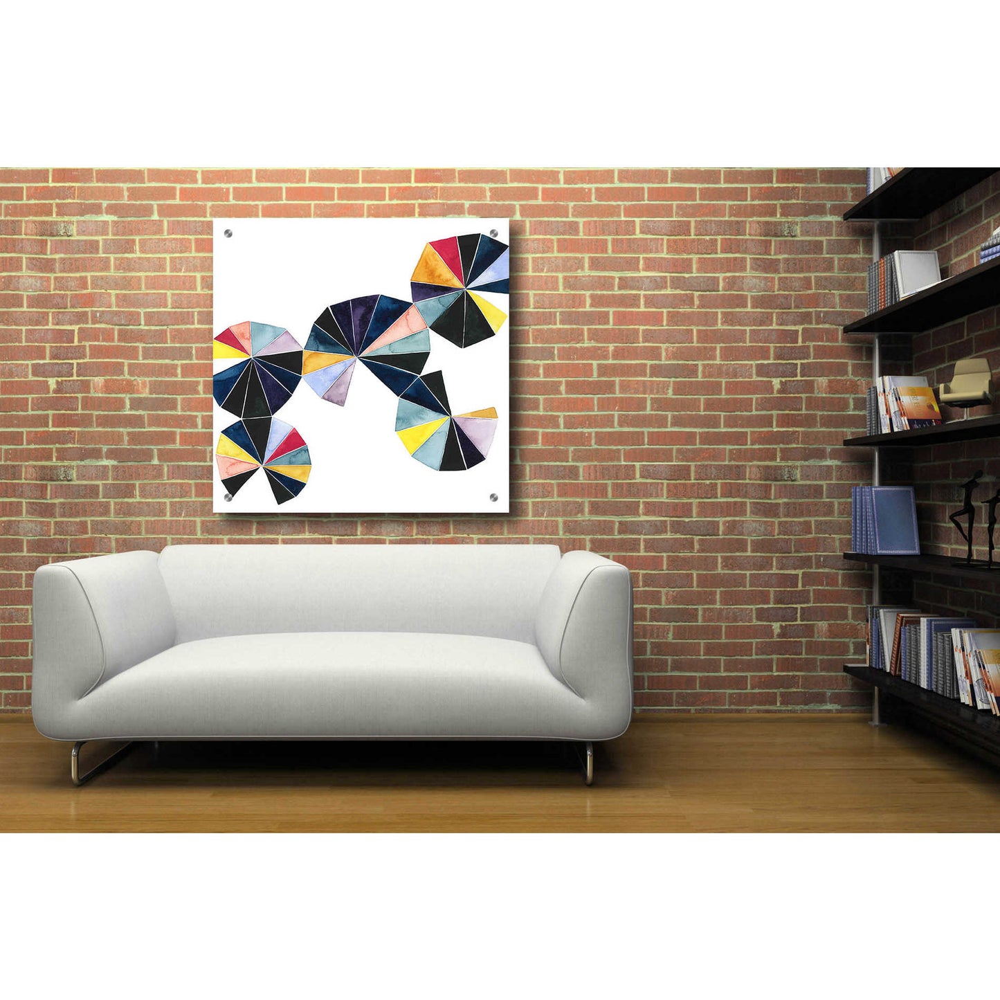 Epic Art 'Pinwheel Bright I' by Grace Popp, Acrylic Glass Wall Art,36x36