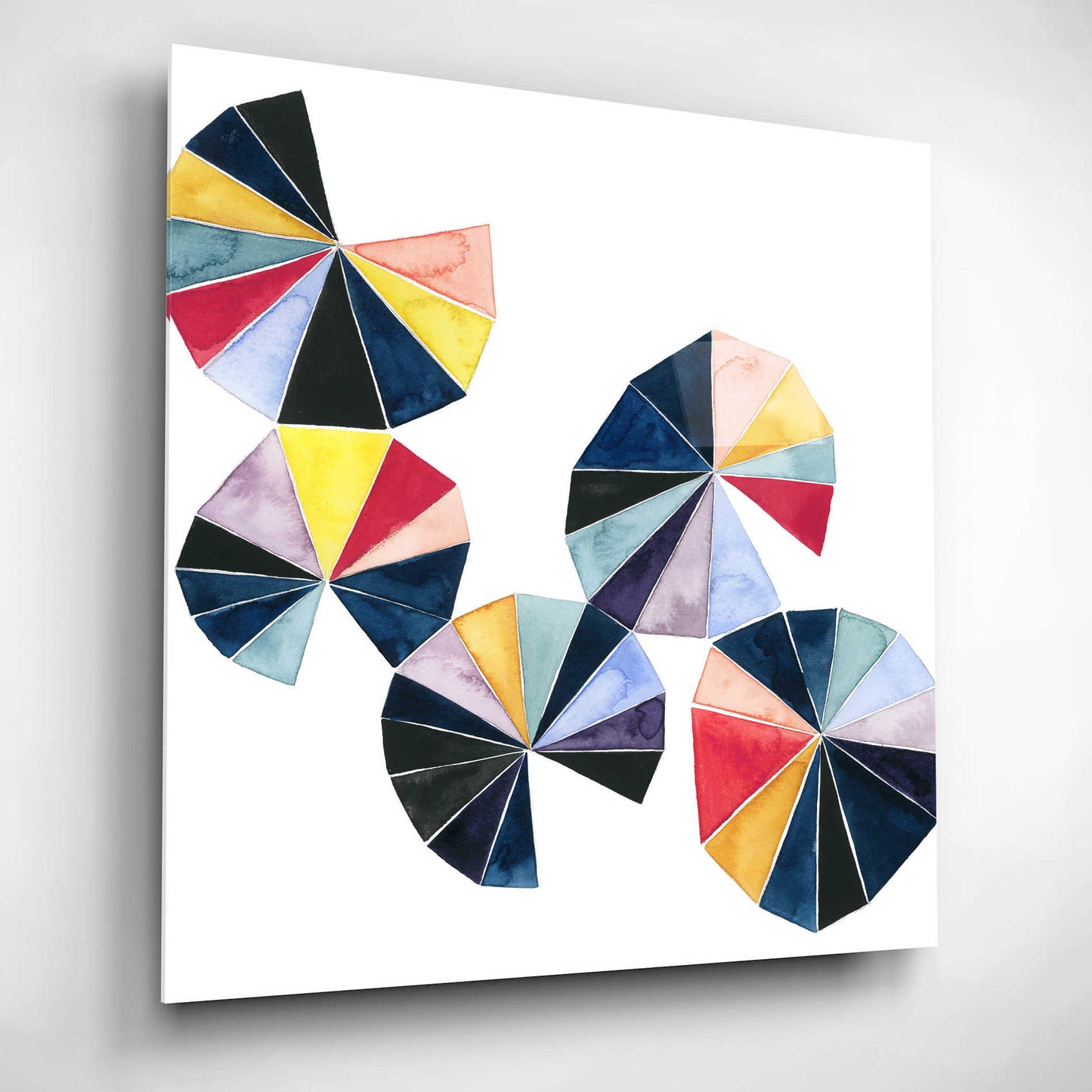 Epic Art 'Pinwheel Bright II' by Grace Popp, Acrylic Glass Wall Art,12x12