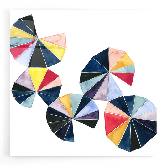 Epic Art 'Pinwheel Bright II' by Grace Popp, Acrylic Glass Wall Art