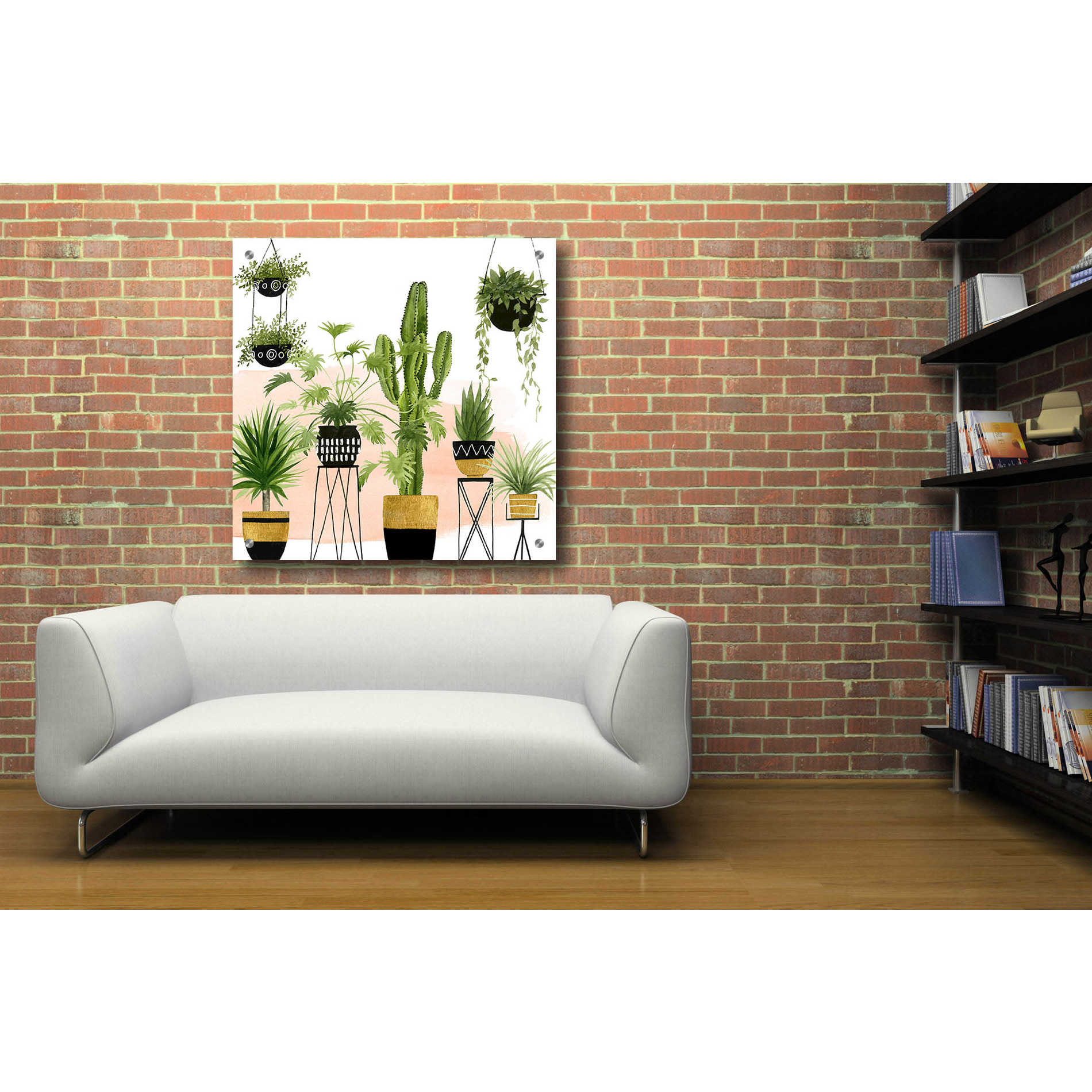 Epic Art 'Indoor Oasis I' by Grace Popp, Acrylic Glass Wall Art,36x36