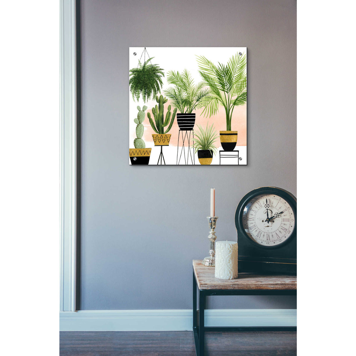 Epic Art 'Indoor Oasis II' by Grace Popp, Acrylic Glass Wall Art,24x24